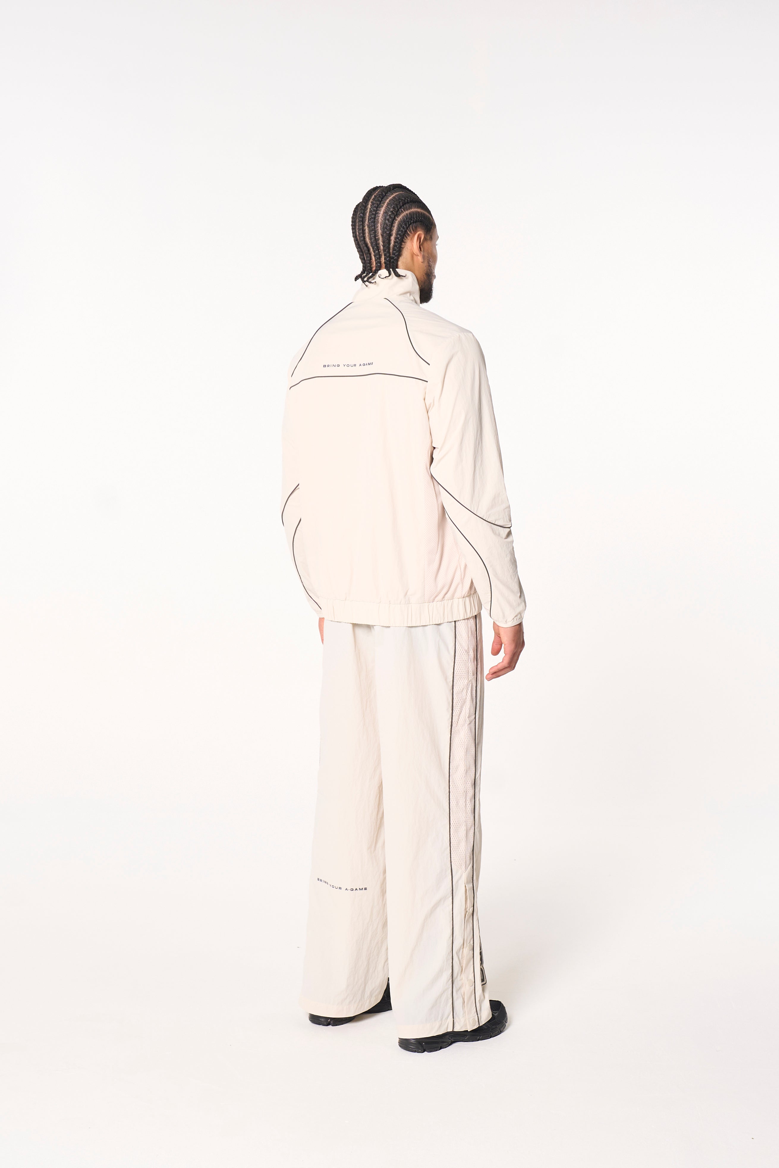 Men's Woven Tech Track Jacket - Beige