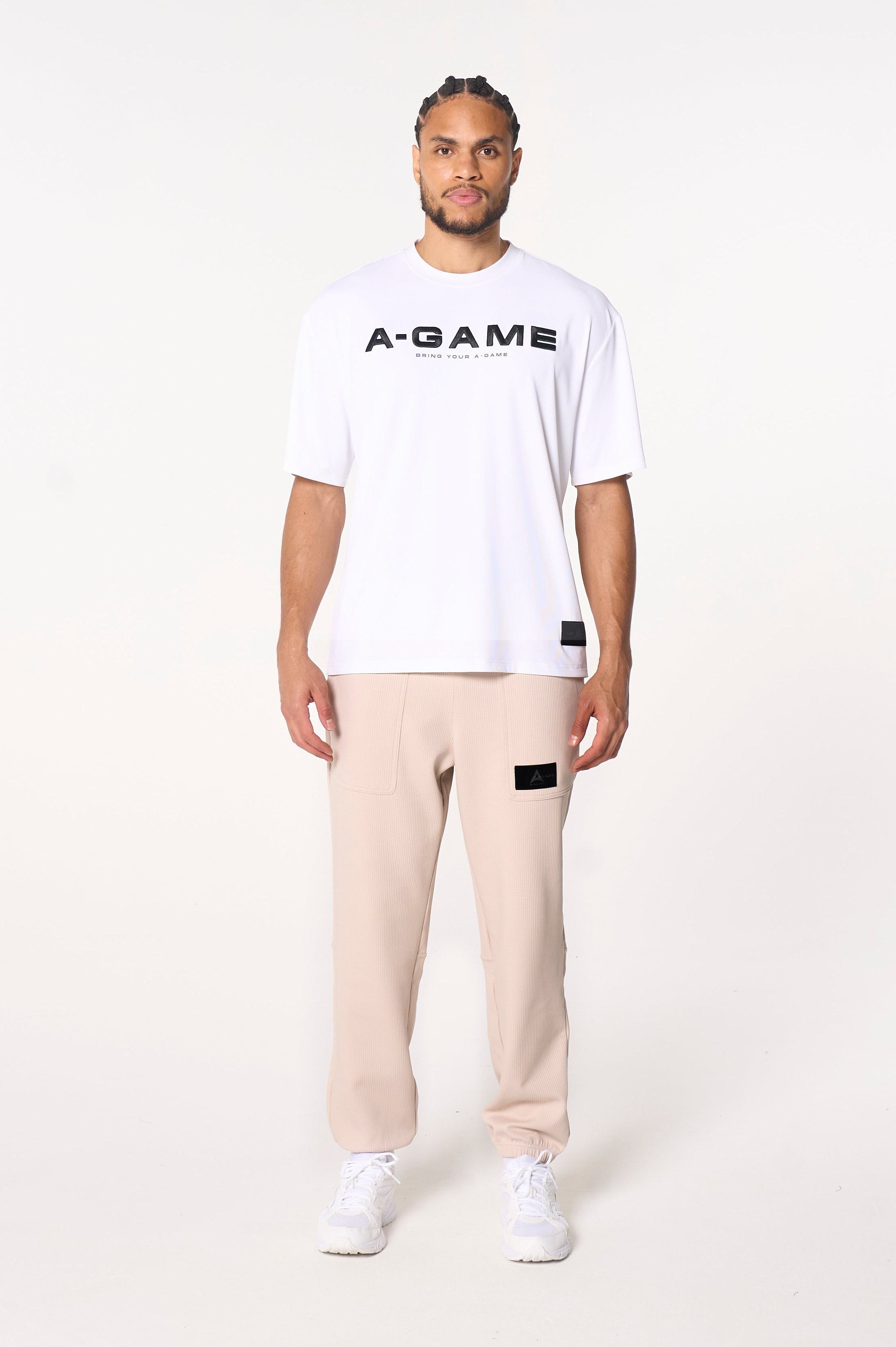 Men's Waffle Tech Joggers - Beige