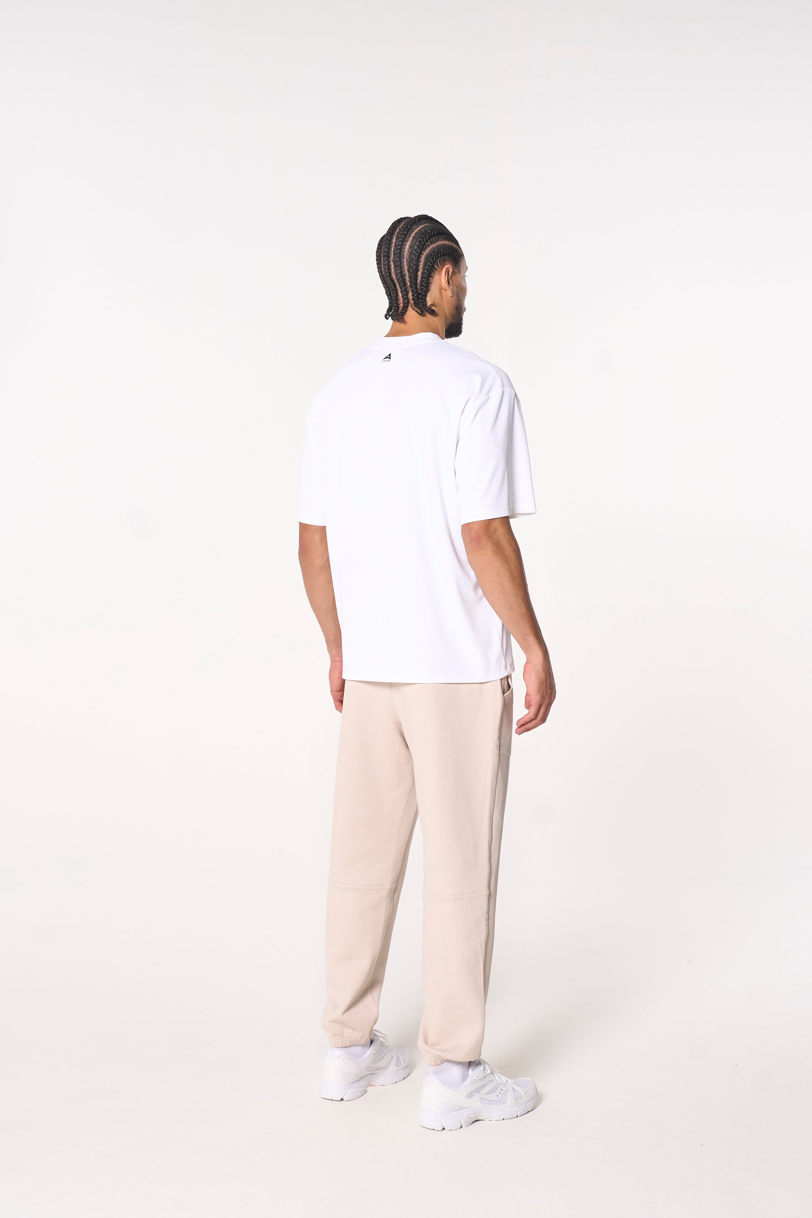 MENS LIFEWEAR WAFFLE TECH JOGGERS - BEIGE