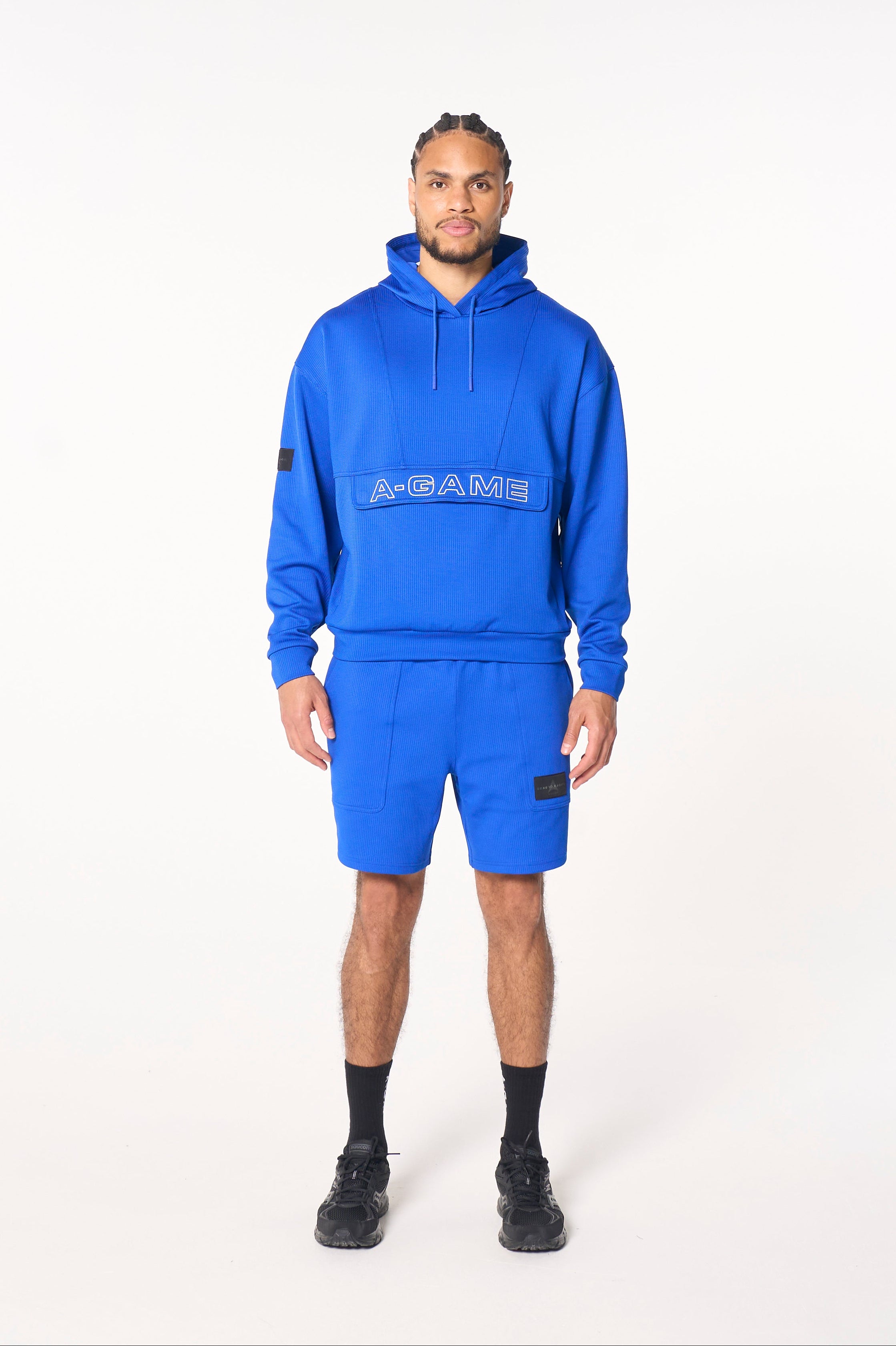 MENS LIFEWEAR WAFFLE TECH SHORTS - COBALT BLUE