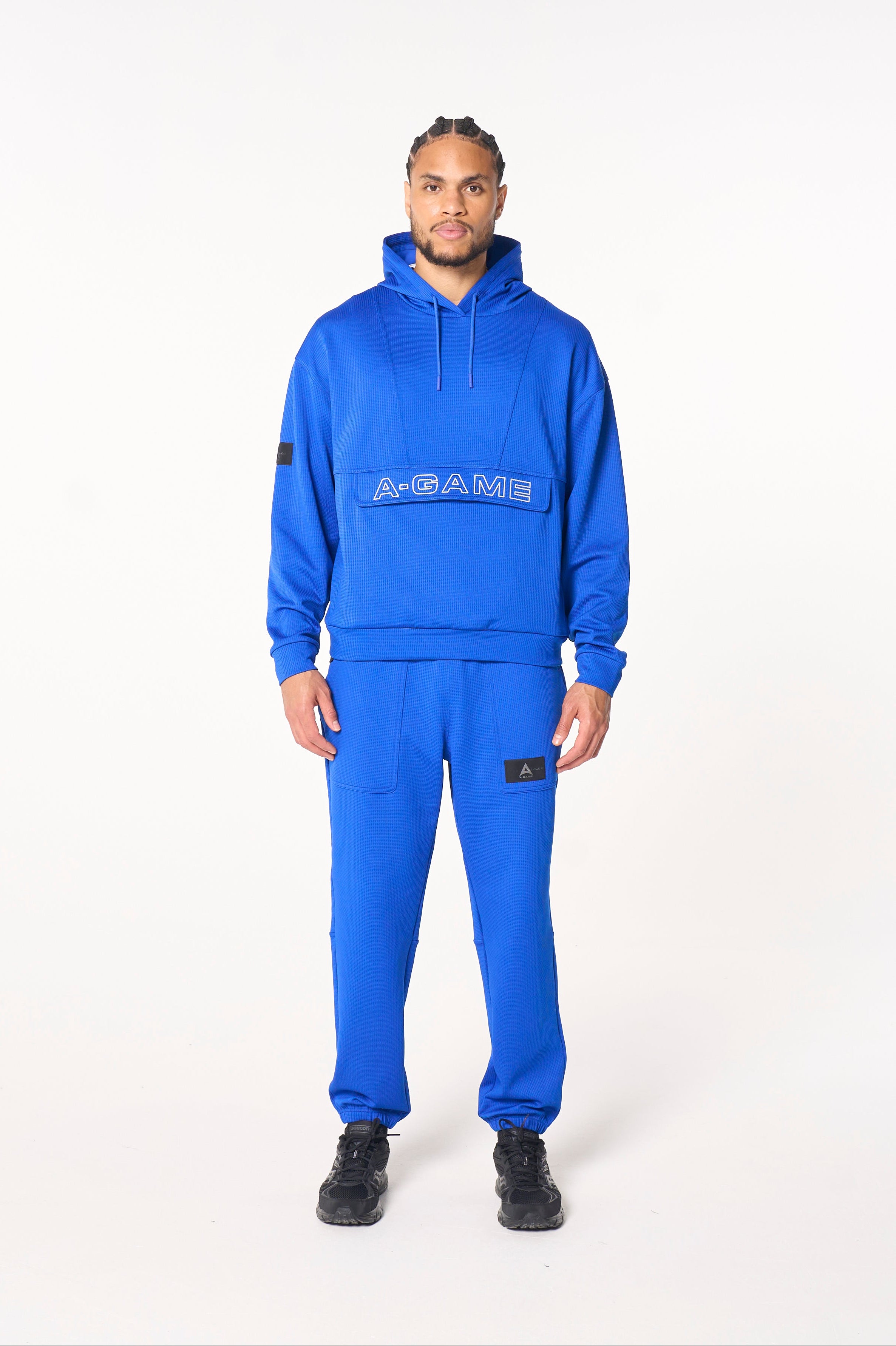 MENS LIFEWEAR WAFFLE TECH JOGGERS - COBALT BLUE