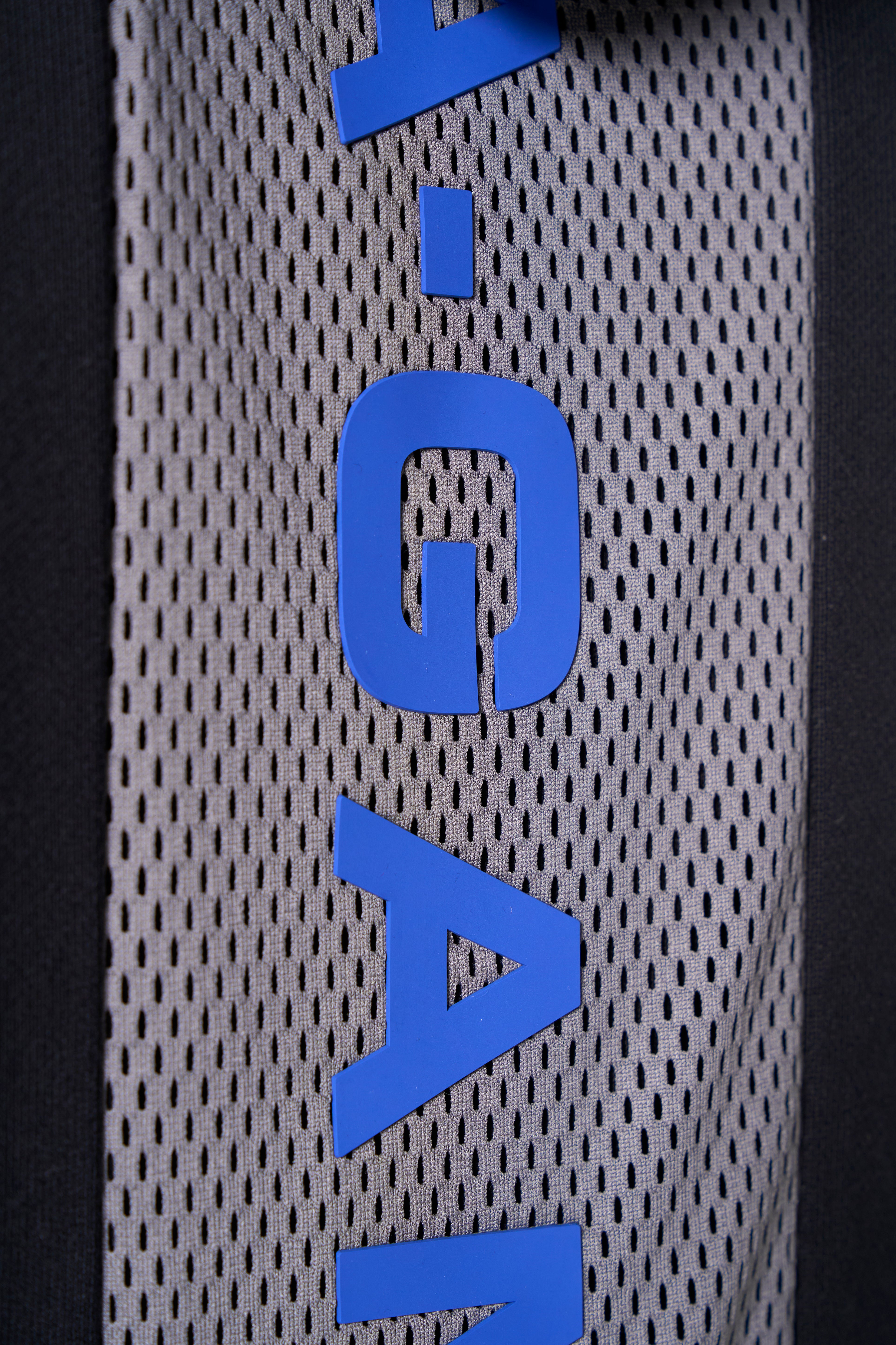 MENS LIFEWEAR PANELLED MESH SPORT ZIP THROUGH HOODIE - BLACK / COBALT BLUE