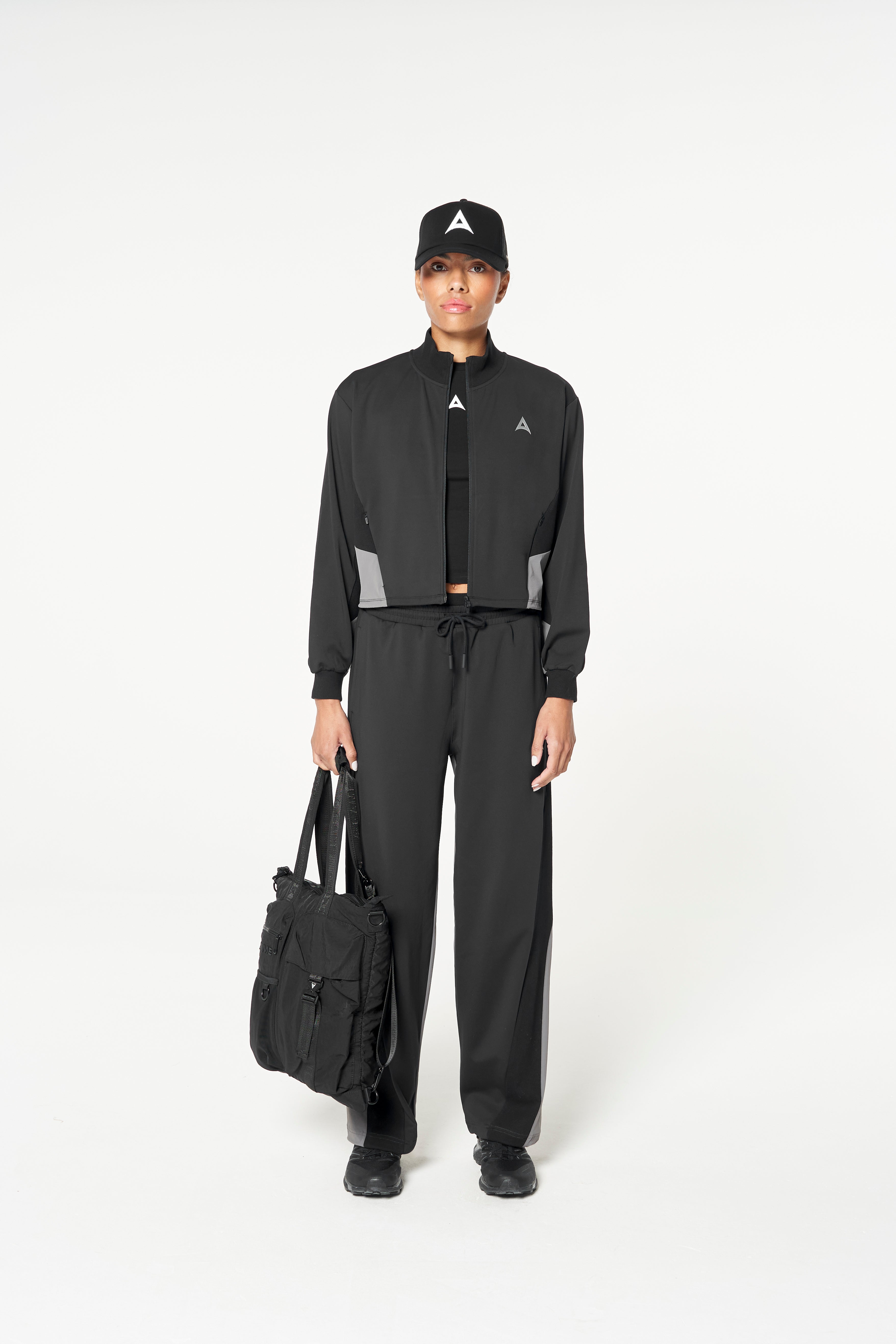 Women's Oversized Track Jacket - Black