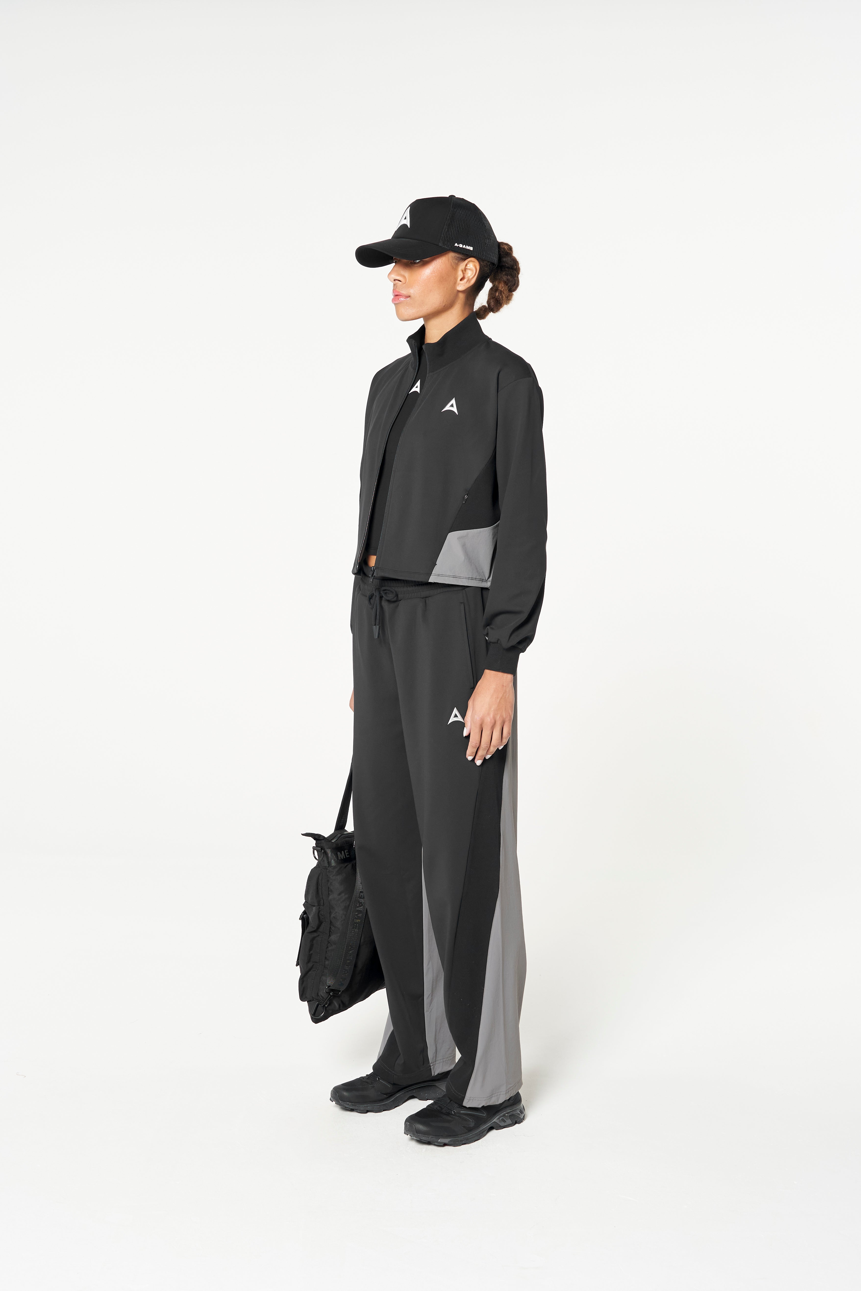Women's Oversized Track Pants - Black