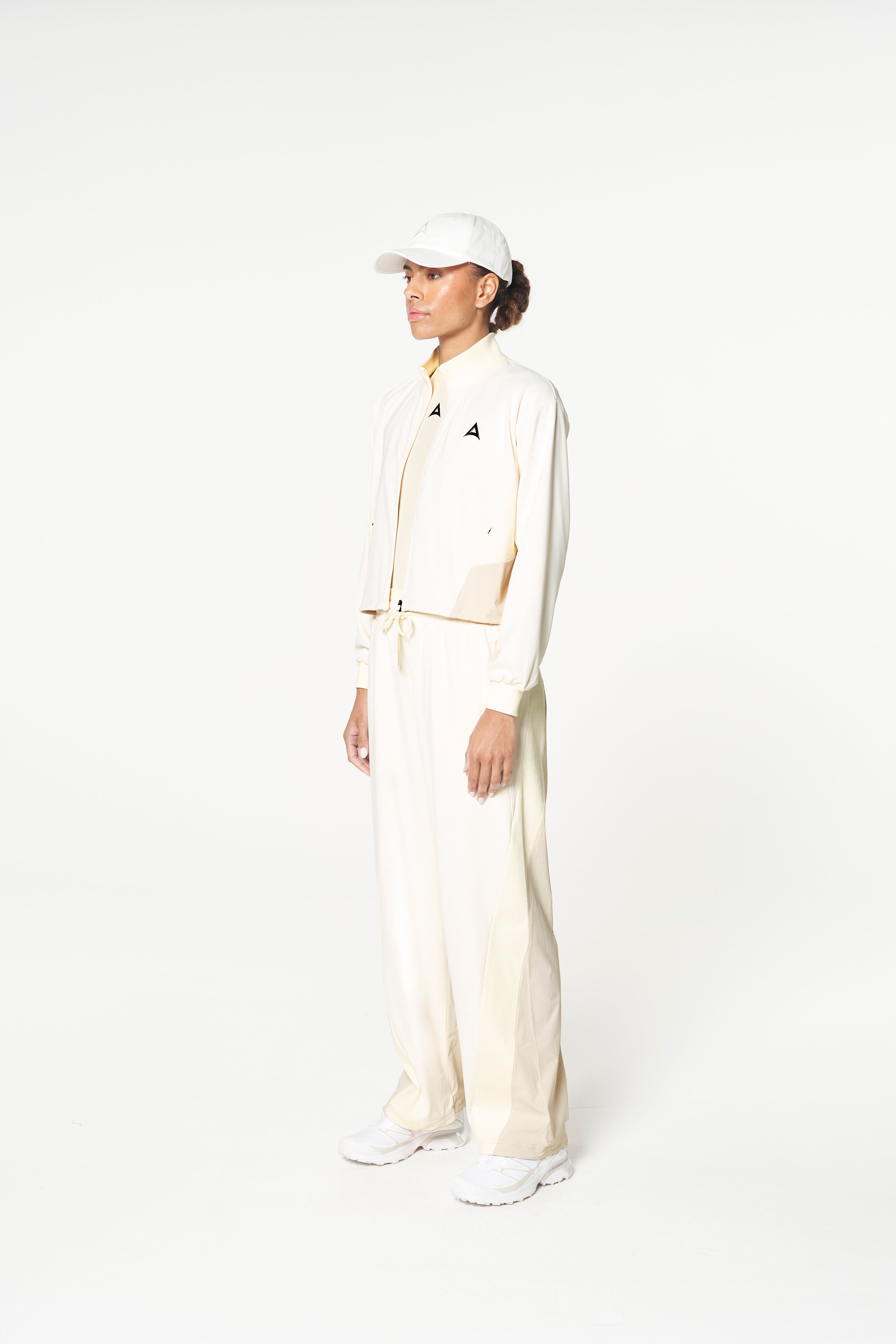 Women's Oversized Track Pants - Ecru