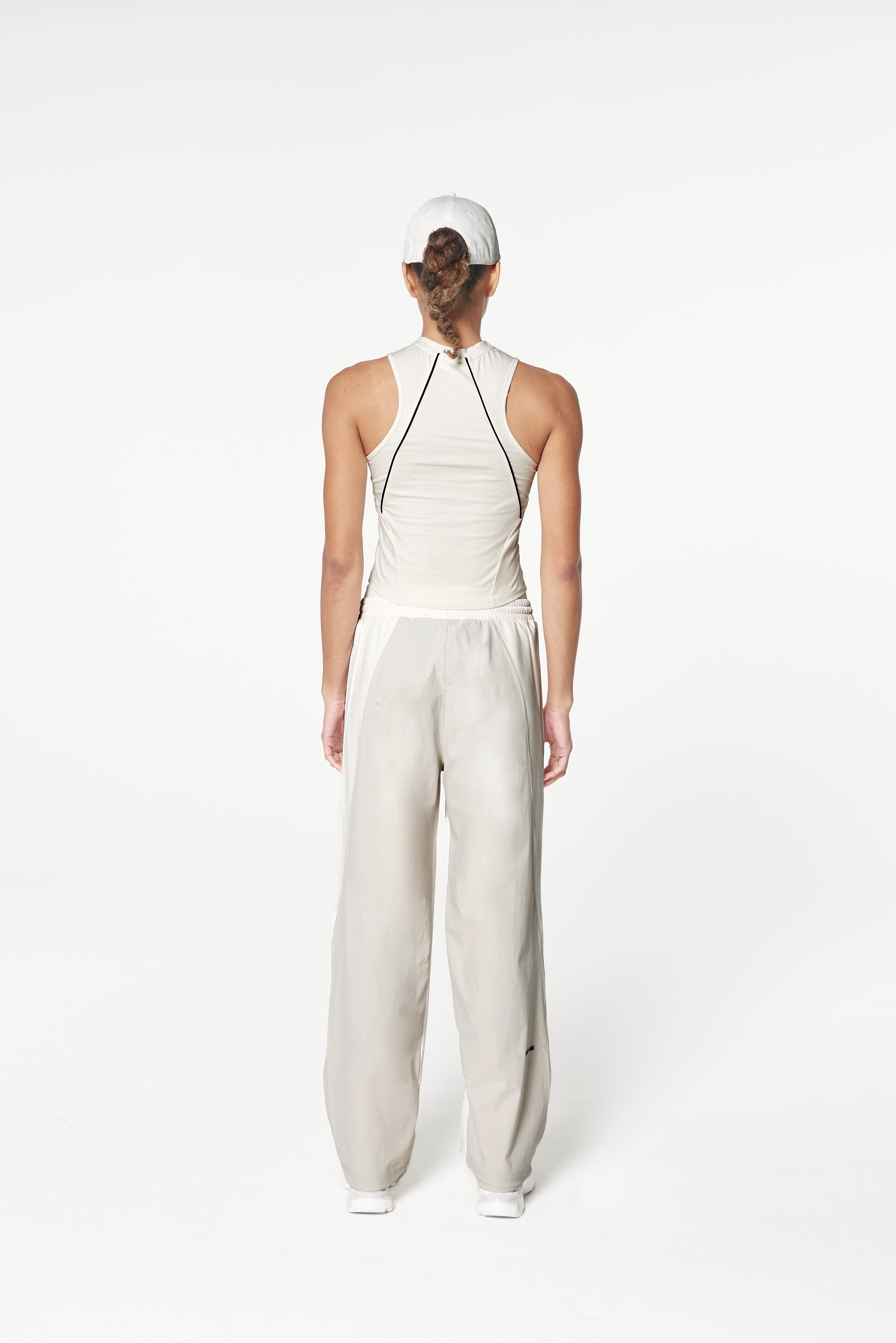 WOMENS LIFEWEAR FITTED HIGH NECK VEST - ECRU