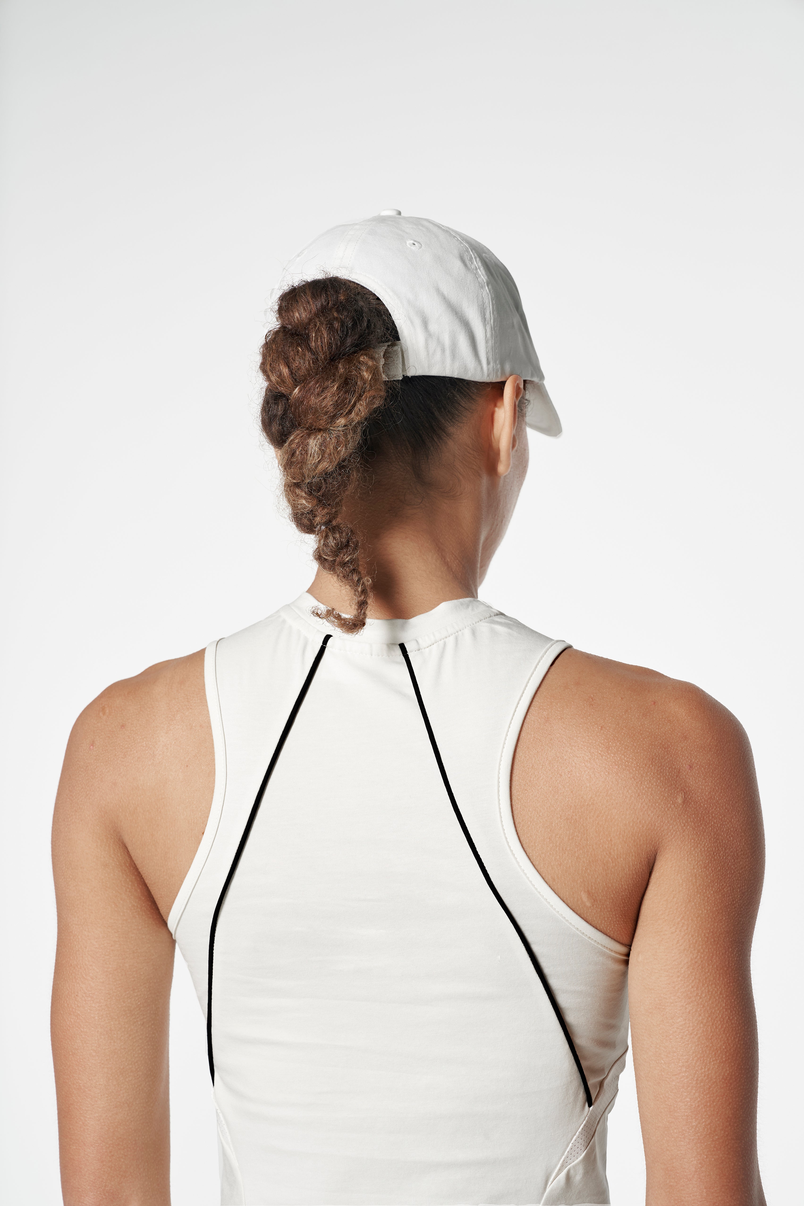 WOMENS LIFEWEAR FITTED HIGH NECK VEST - ECRU