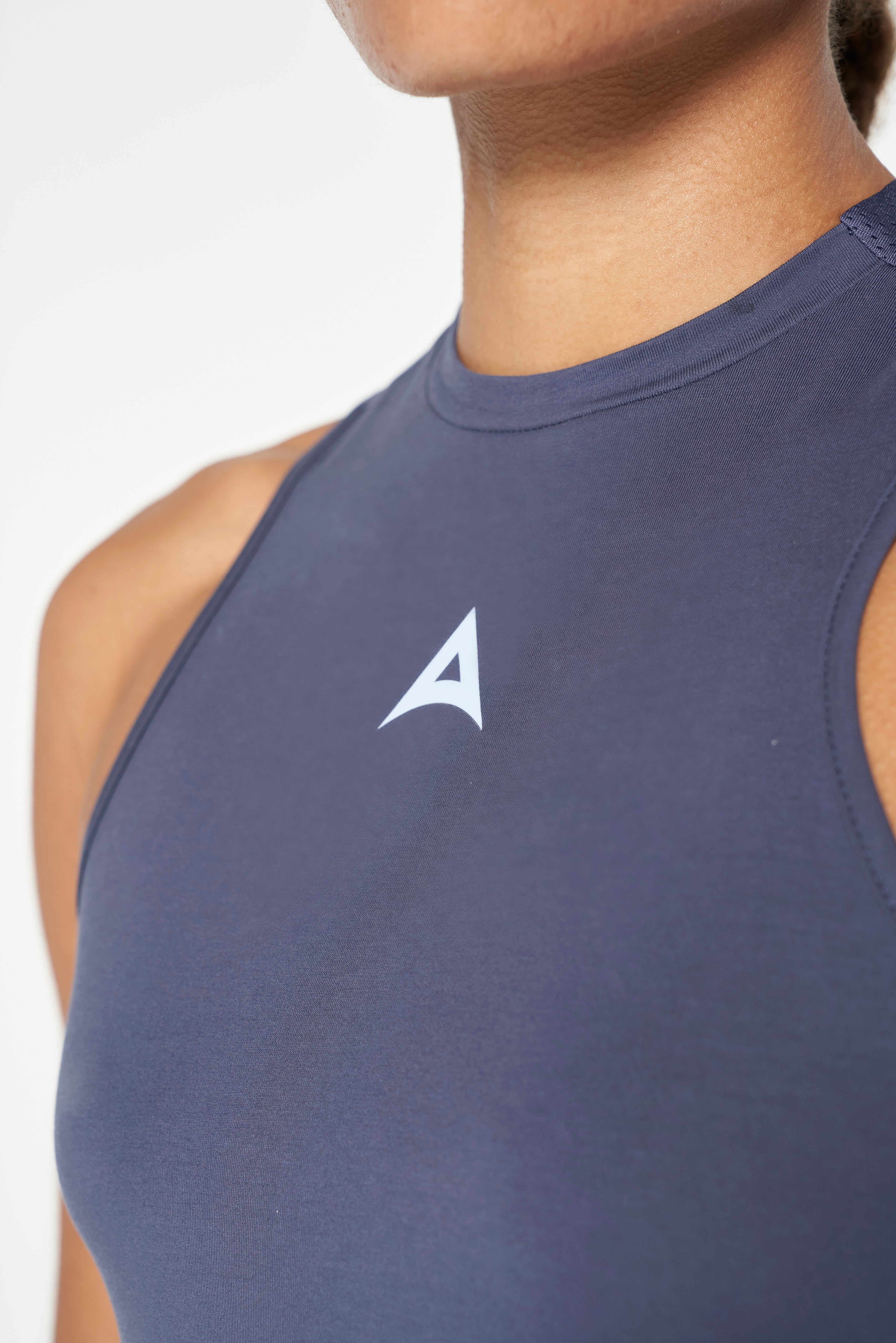 WOMENS LIFEWEAR FITTED HIGH NECK VEST - GREY