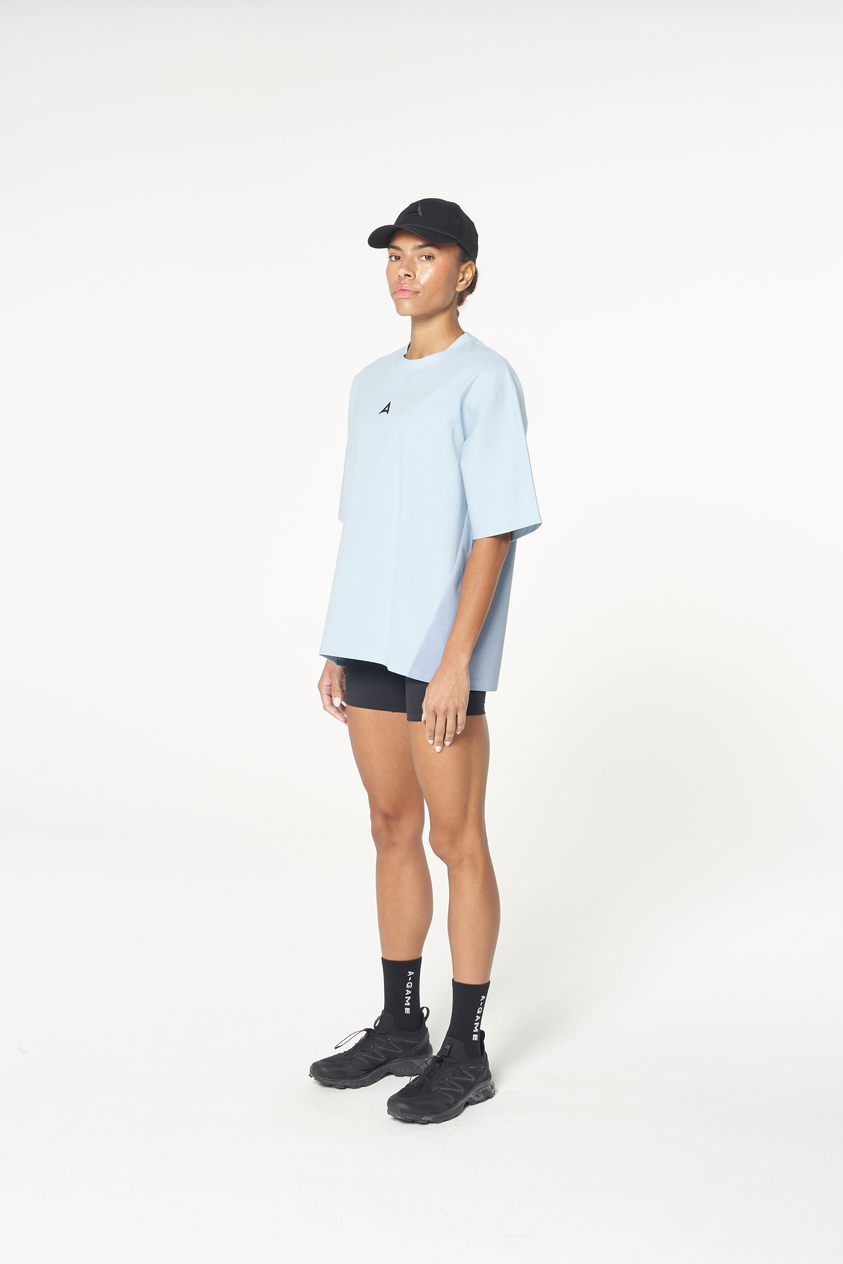 WOMENS LIFEWEAR OVERSIZED T-SHIRT - PALE BLUE