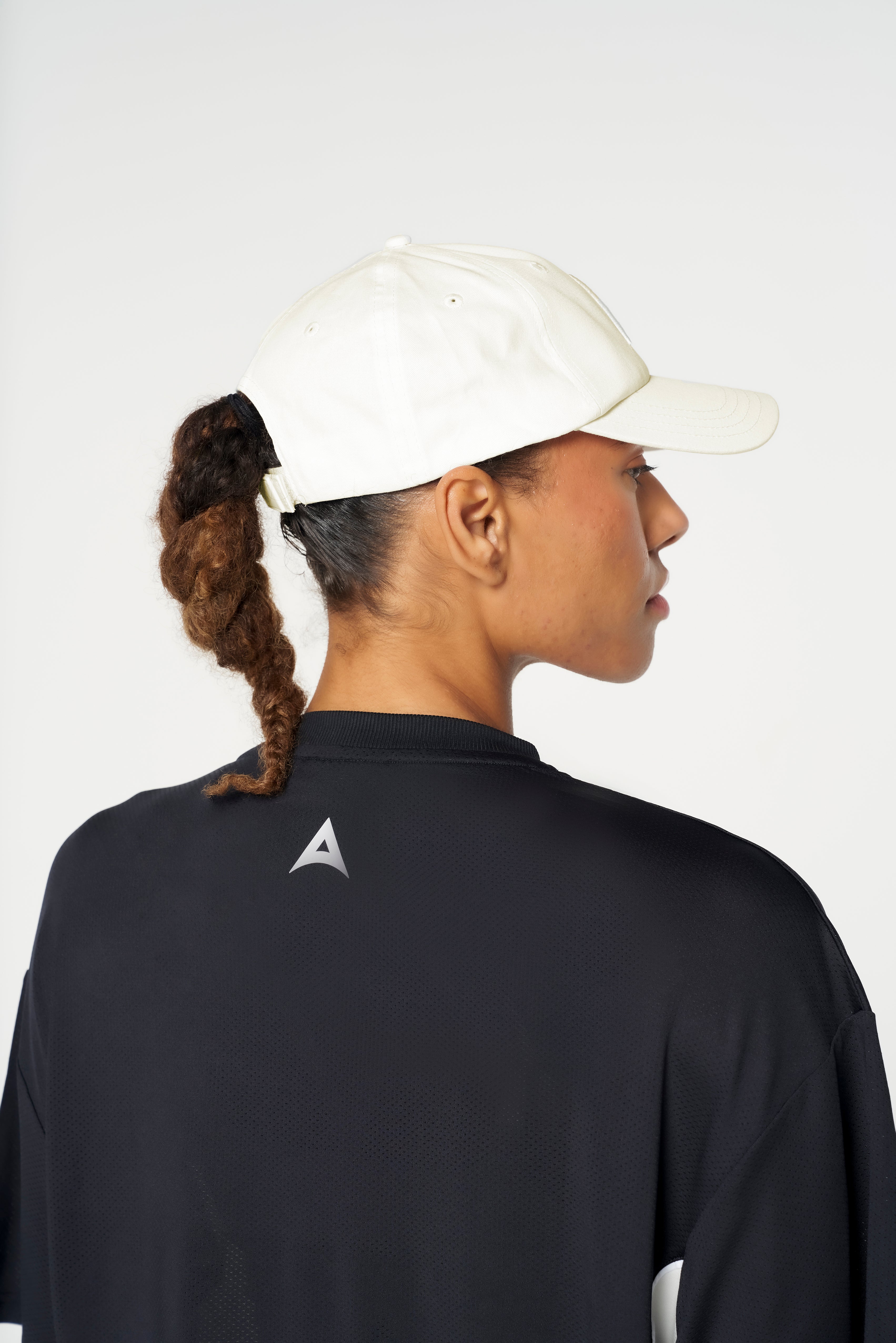 WOMENS LIFEWEAR FOOTBALL T-SHIRT - BLACK