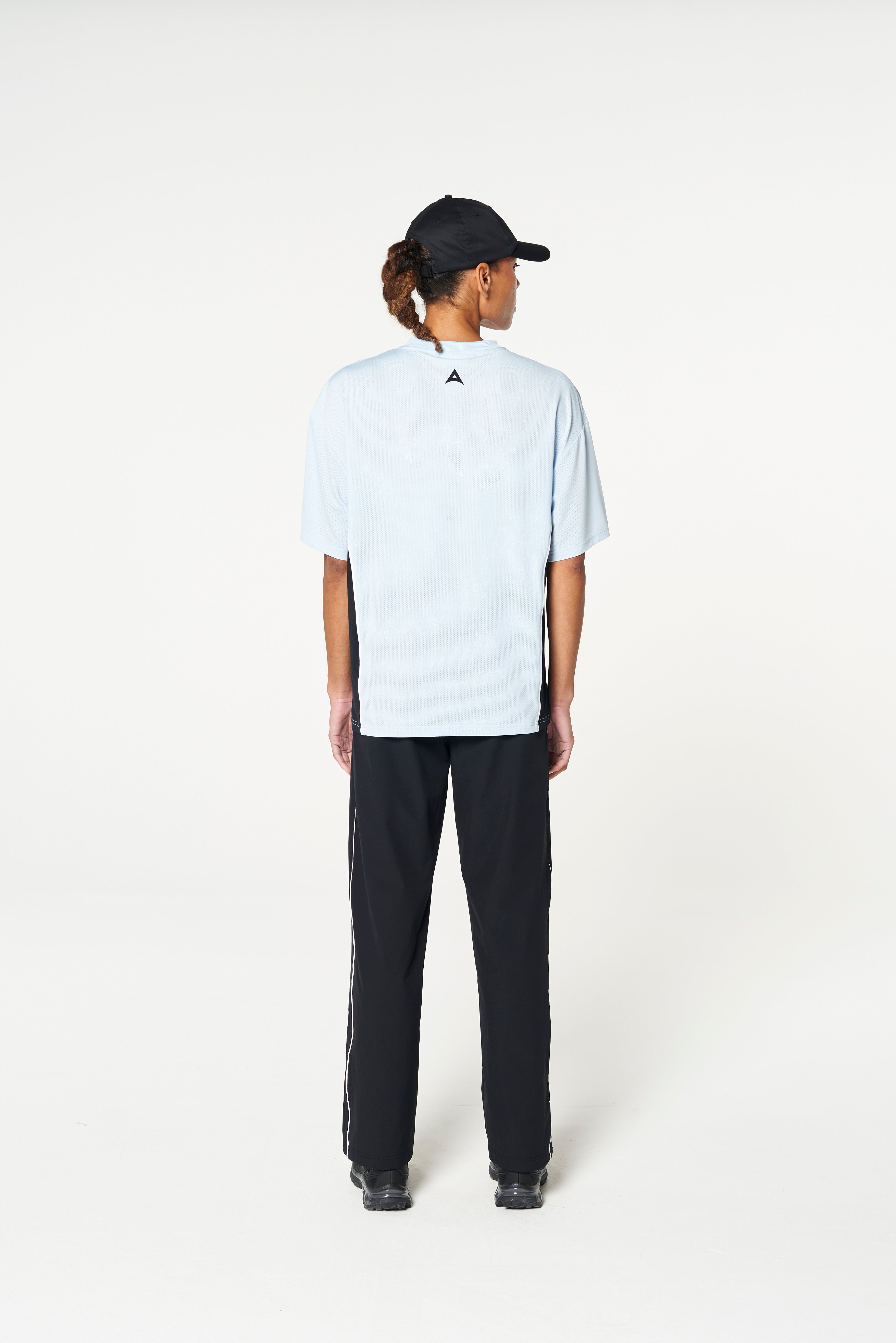 WOMENS LIFEWEAR FOOTBALL T-SHIRT - PALE BLUE