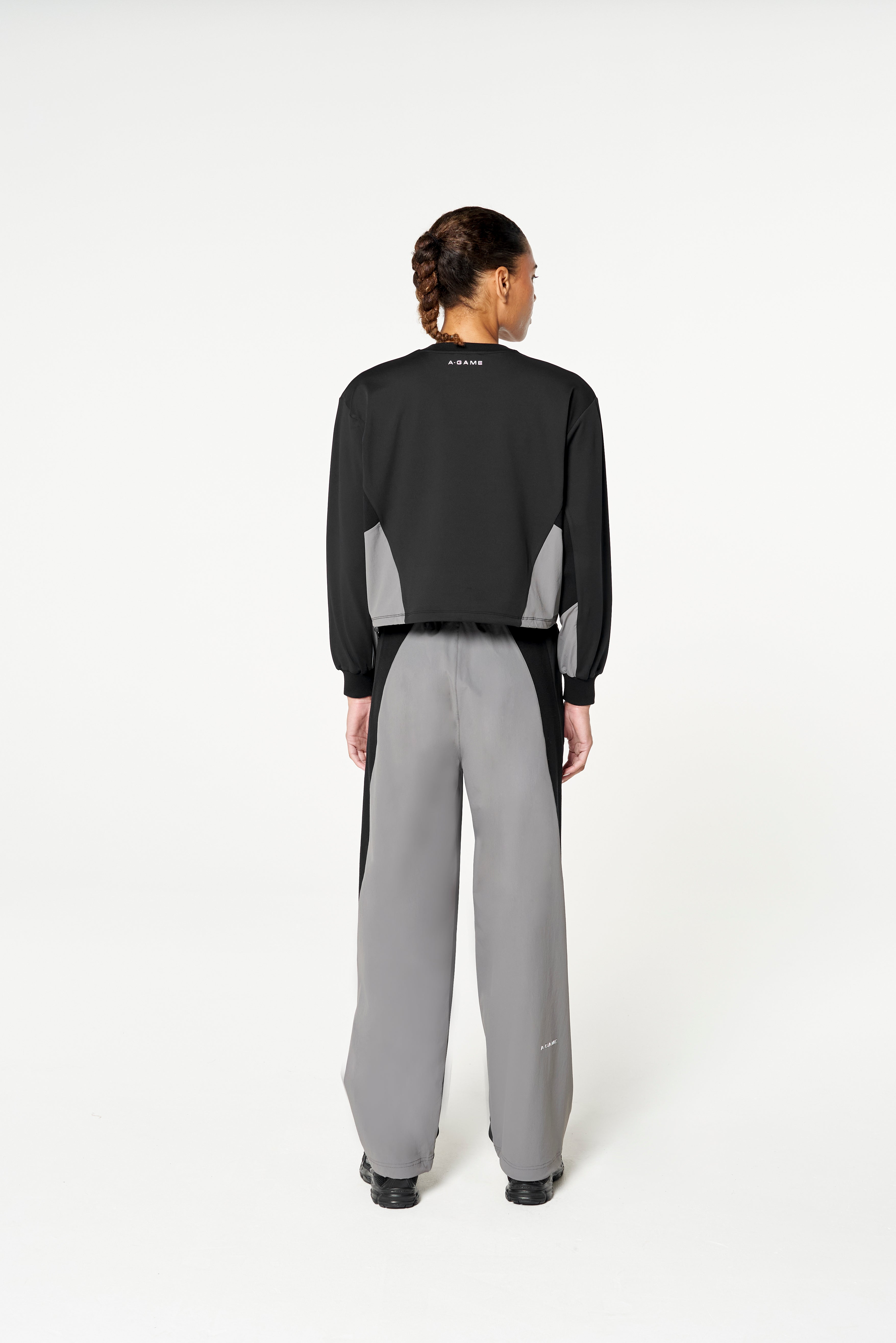 Women's Oversized Track Sweater - Black