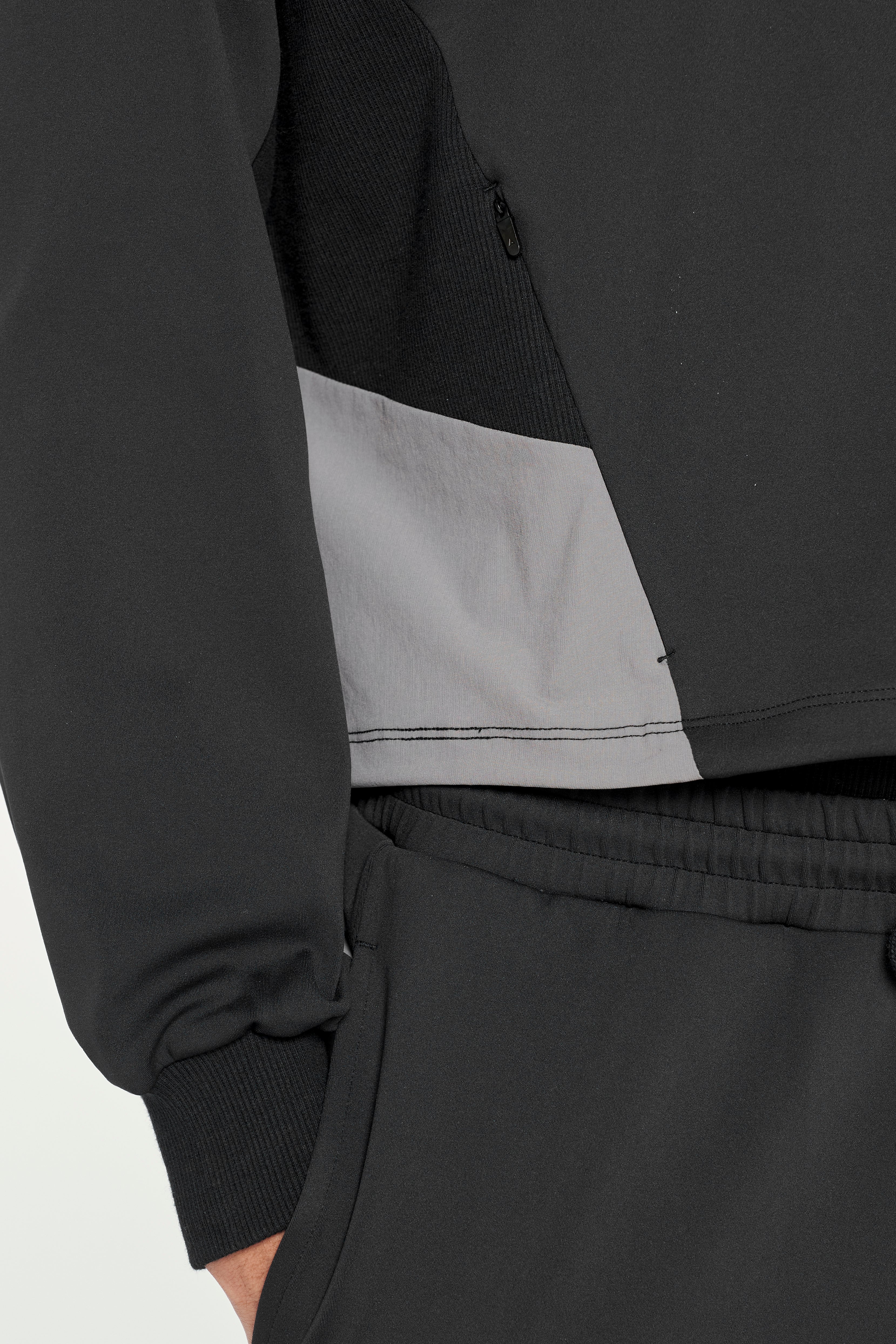 Women's Oversized Track Sweater - Black