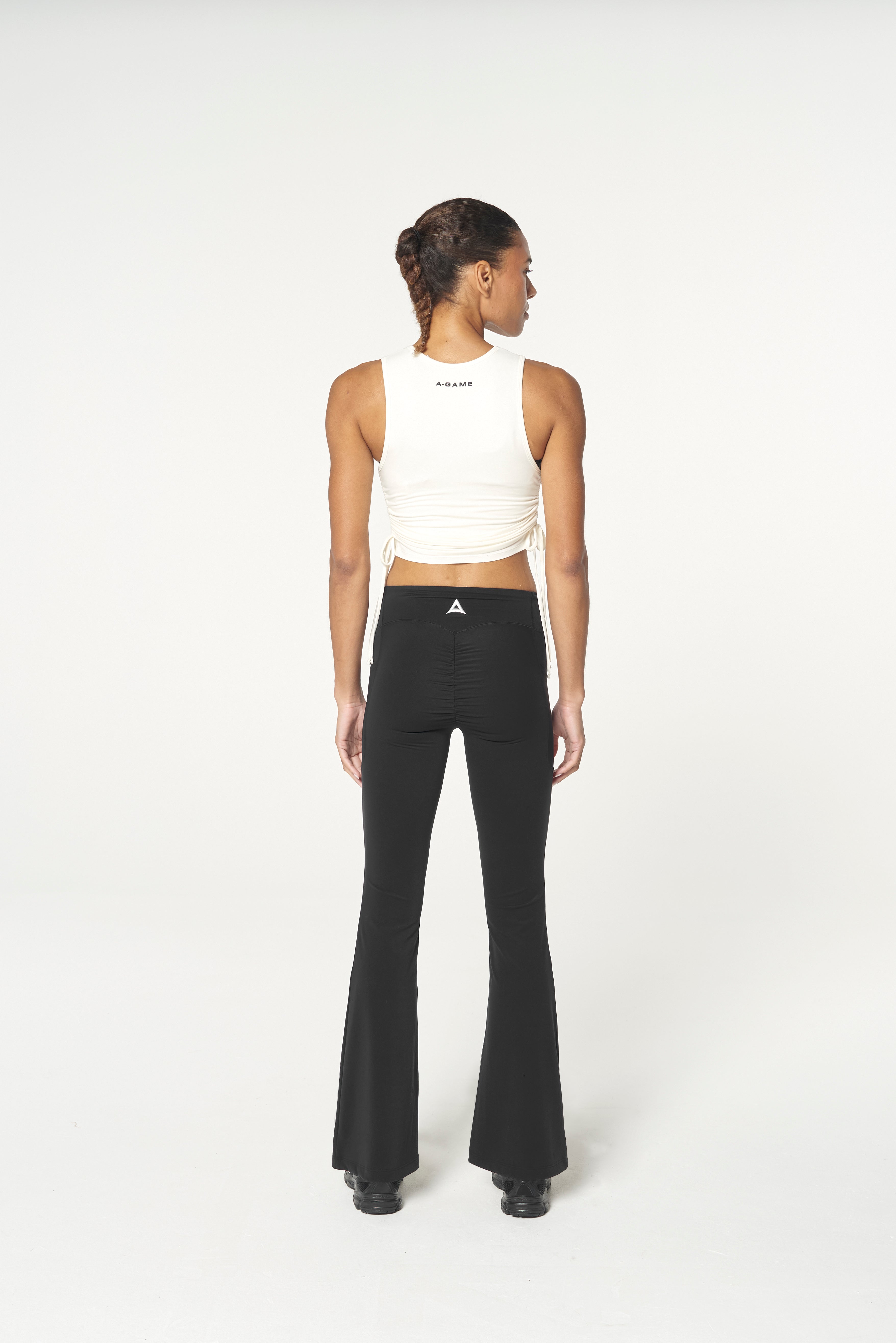 WOMENS LIFEWEAR RUCHED SIDE TANK - ECRU