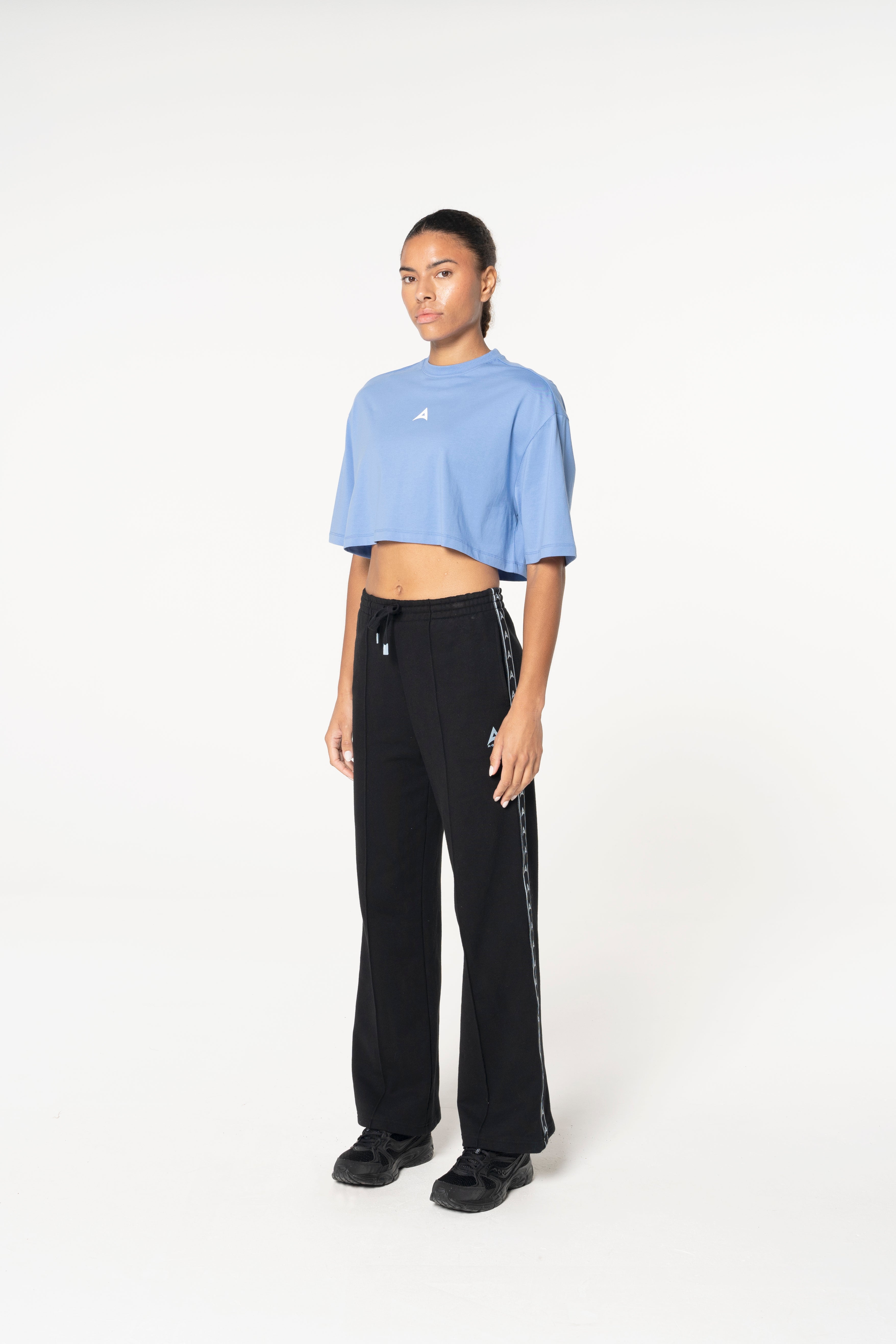 Women's Cropped Graphic T-Shirt - Cornflower