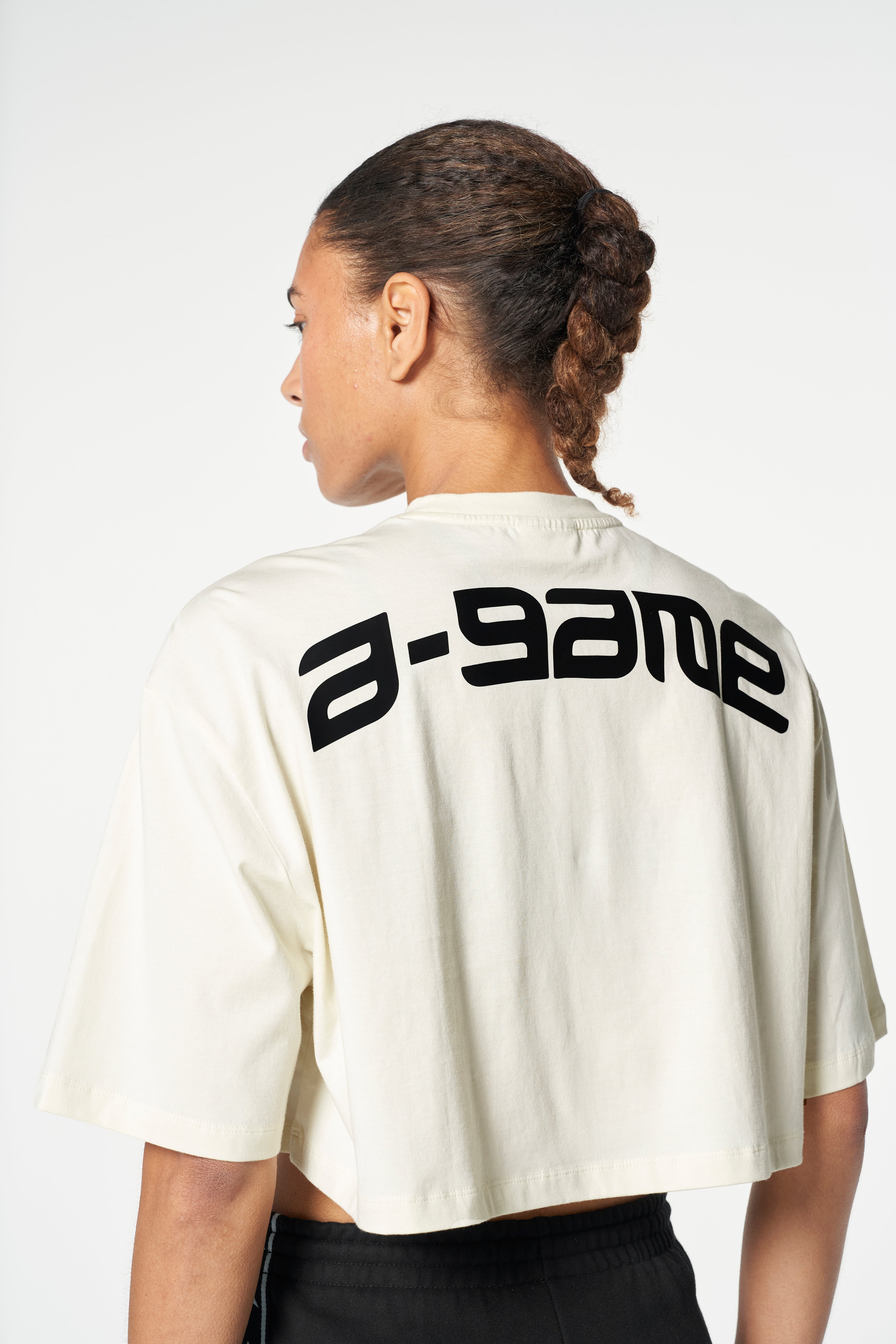 Women's Cropped Graphic T-Shirt - Ecru