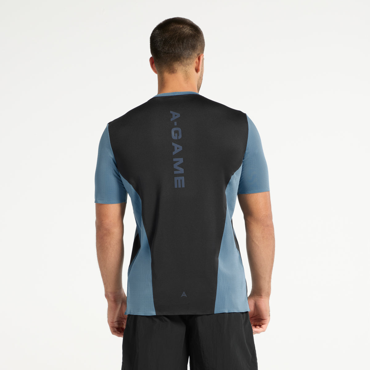 Men's Panelled Training T-Shirt - Ocean Blue/Black
