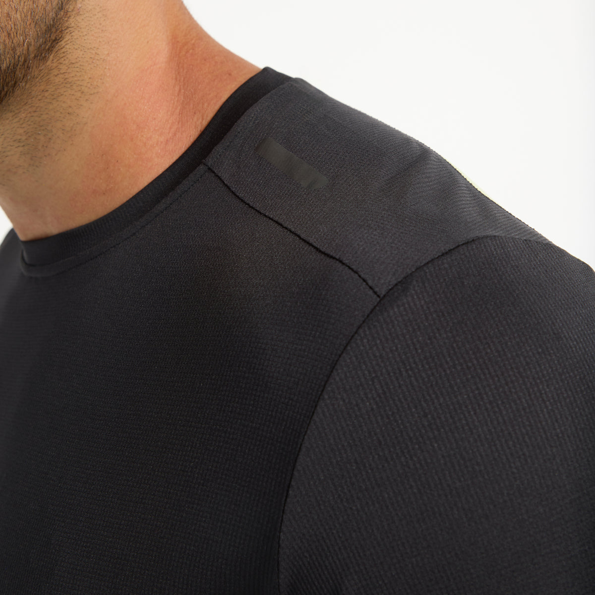 Men's Panelled Training T-Shirt - Lime/Black