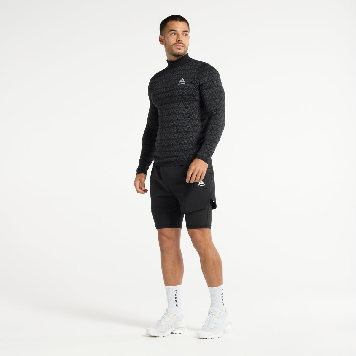 Men's Seamless Long Sleeve Top - Black