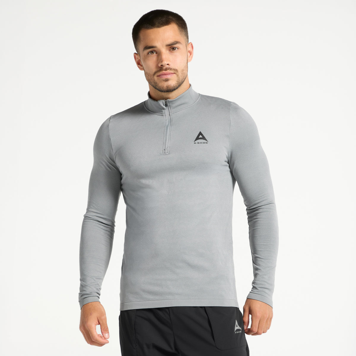 Men's Seamless Long Sleeve Top - Steel Grey
