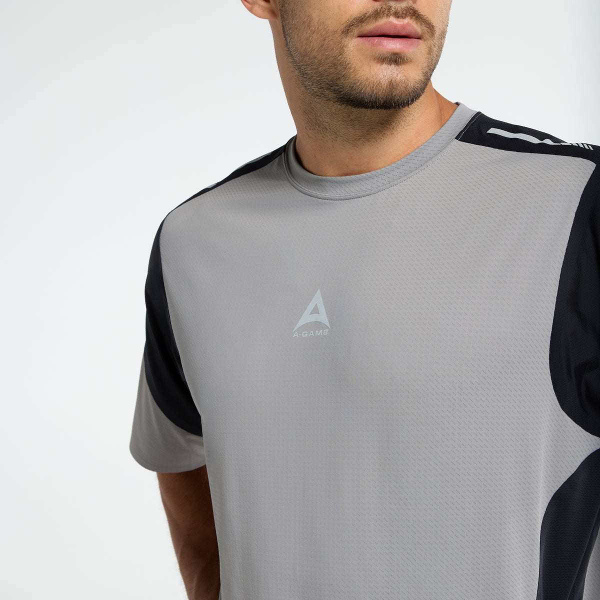 Men's Mesh T-Shirt - Grey / Black