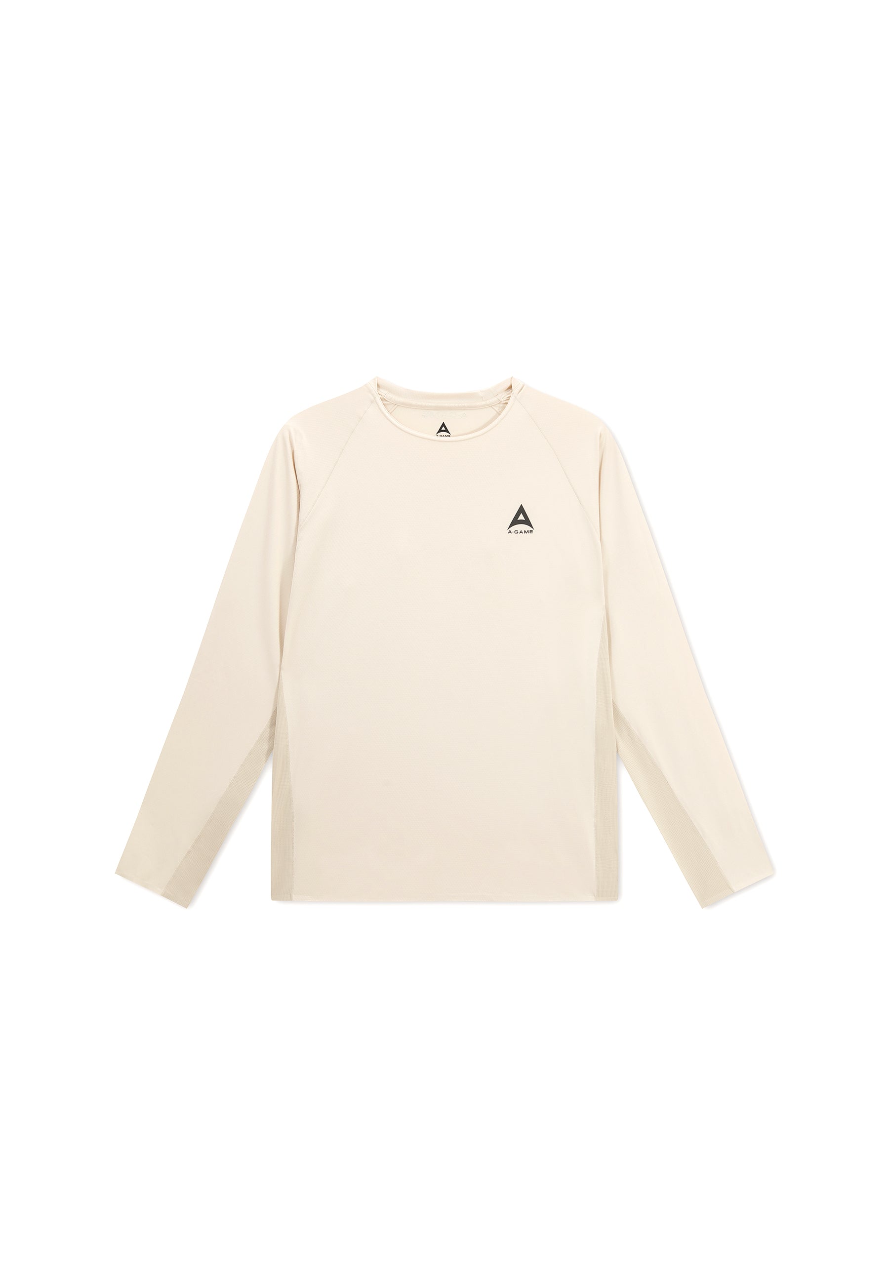 Men's Mesh Long Sleeve T-Shirt - Beige
