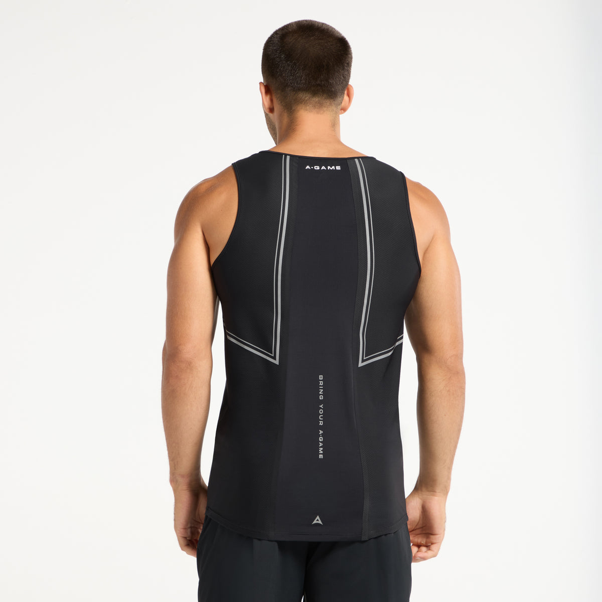 Men's Curved Hem Training Vest - Black