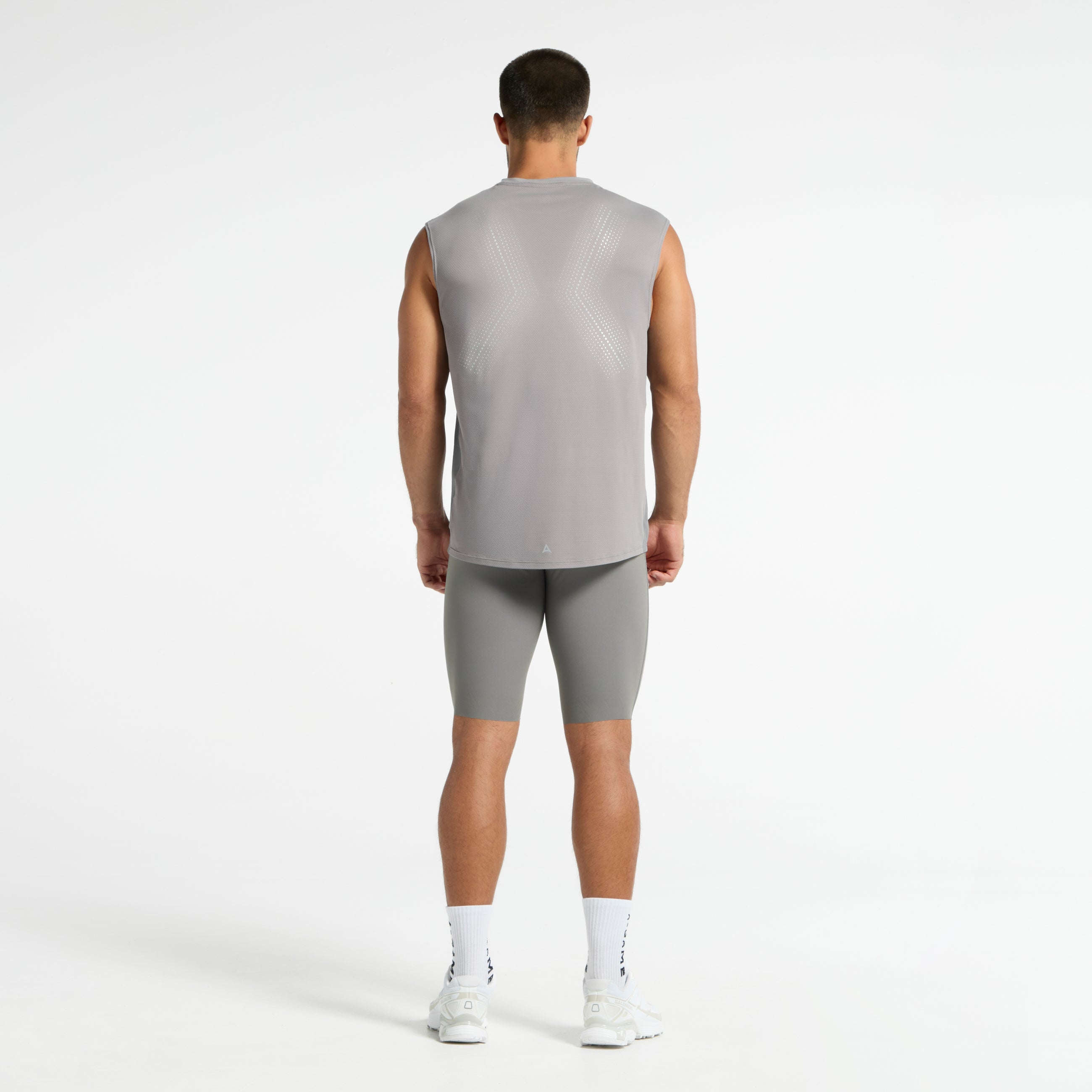 Men's Mesh Panelled Tank - Grey
