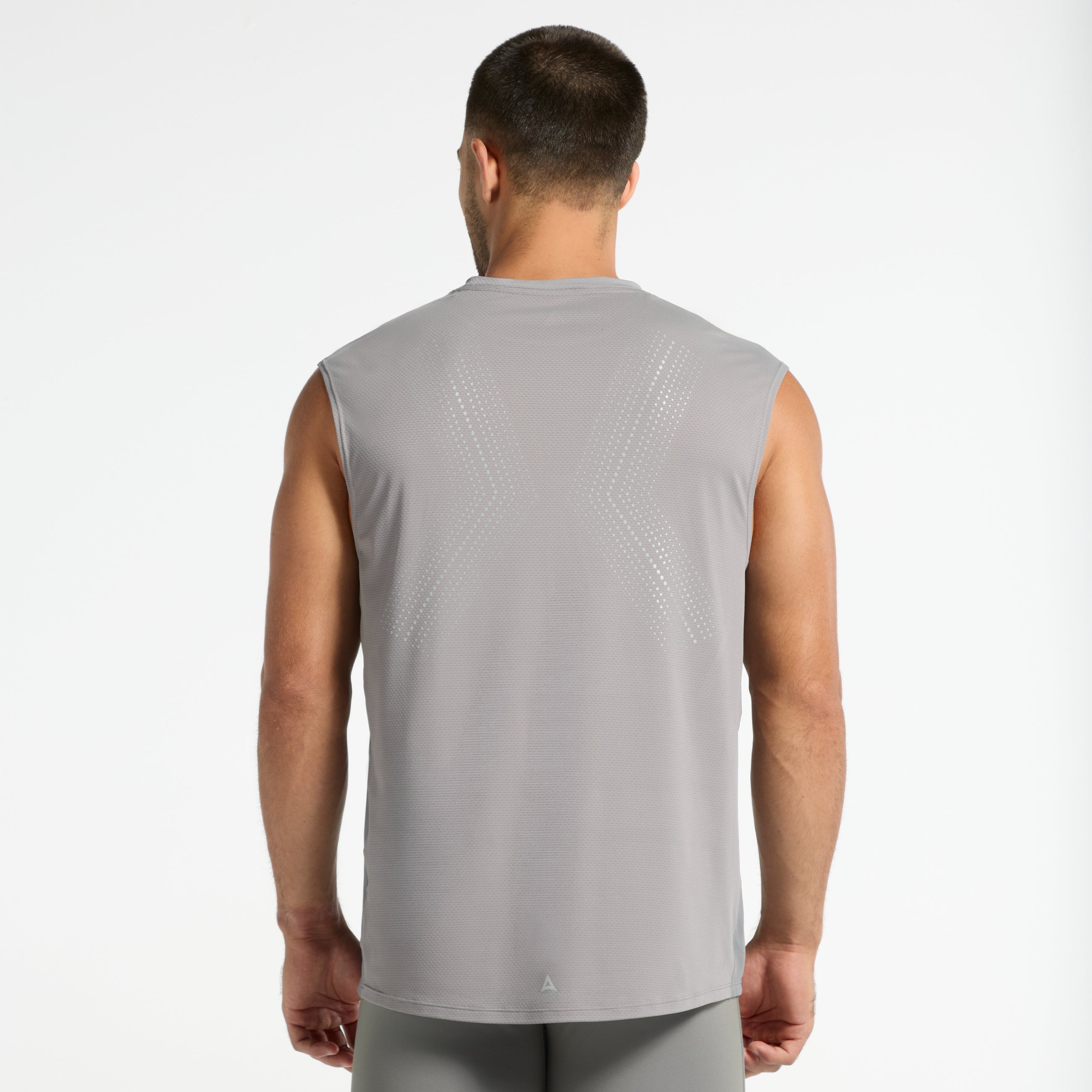 Men's Mesh Panelled Tank - Grey
