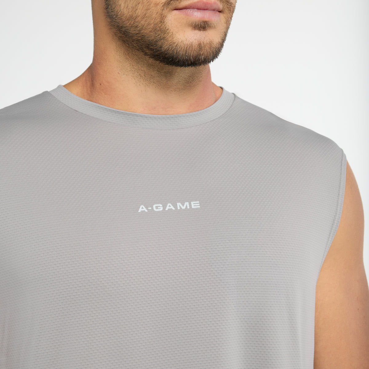 Men's Mesh Panelled Tank - Grey