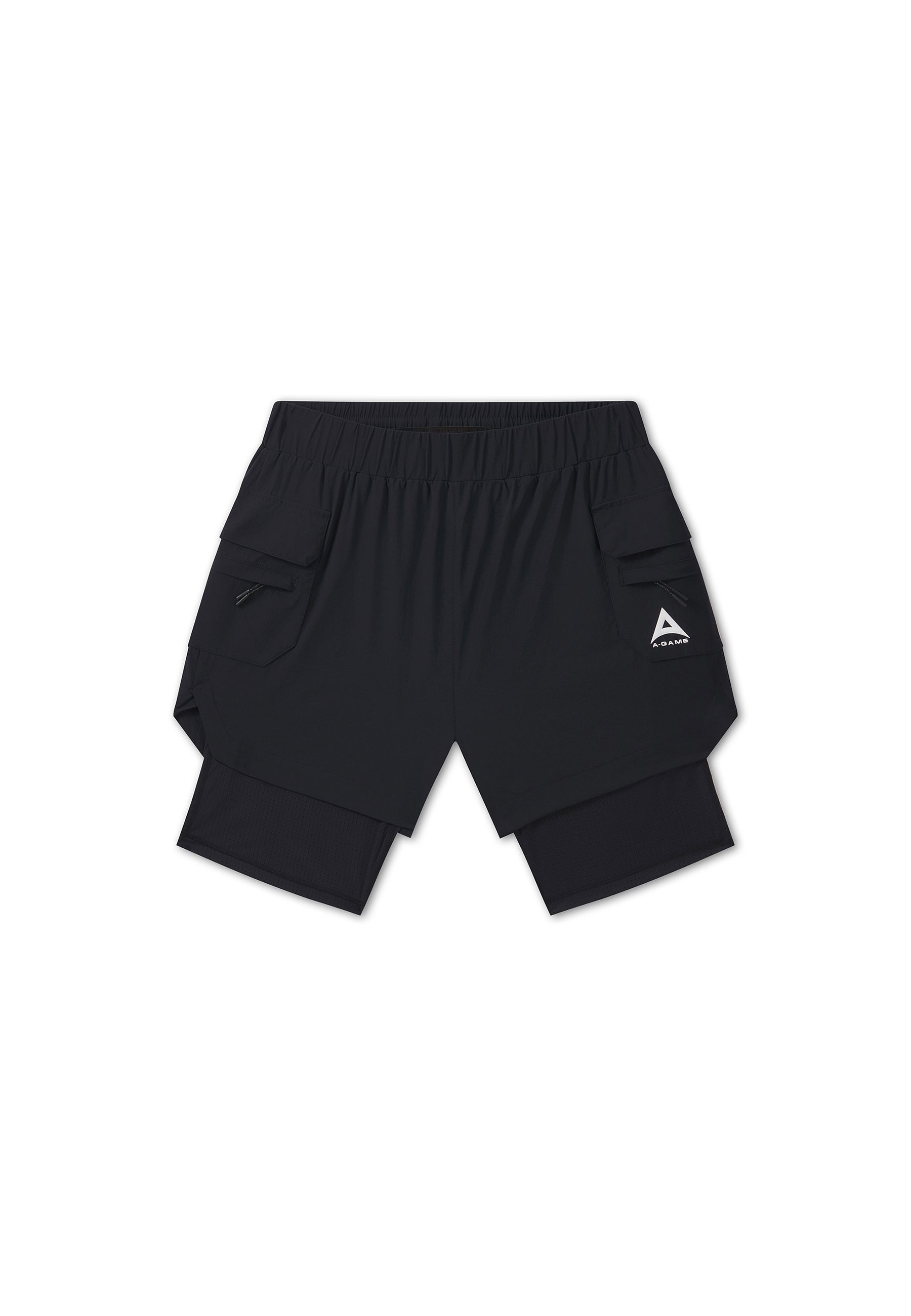 Men's 2-in-1 Cargo Shorts - Black