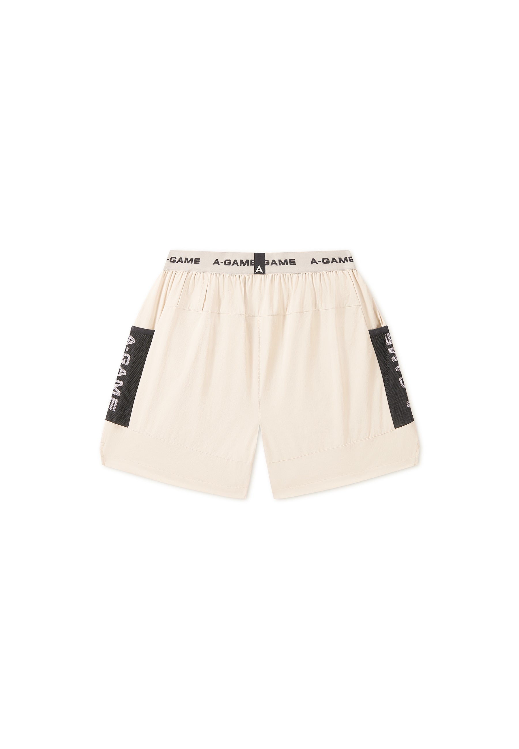 Men's Colour Block Training Shorts - Beige / Black