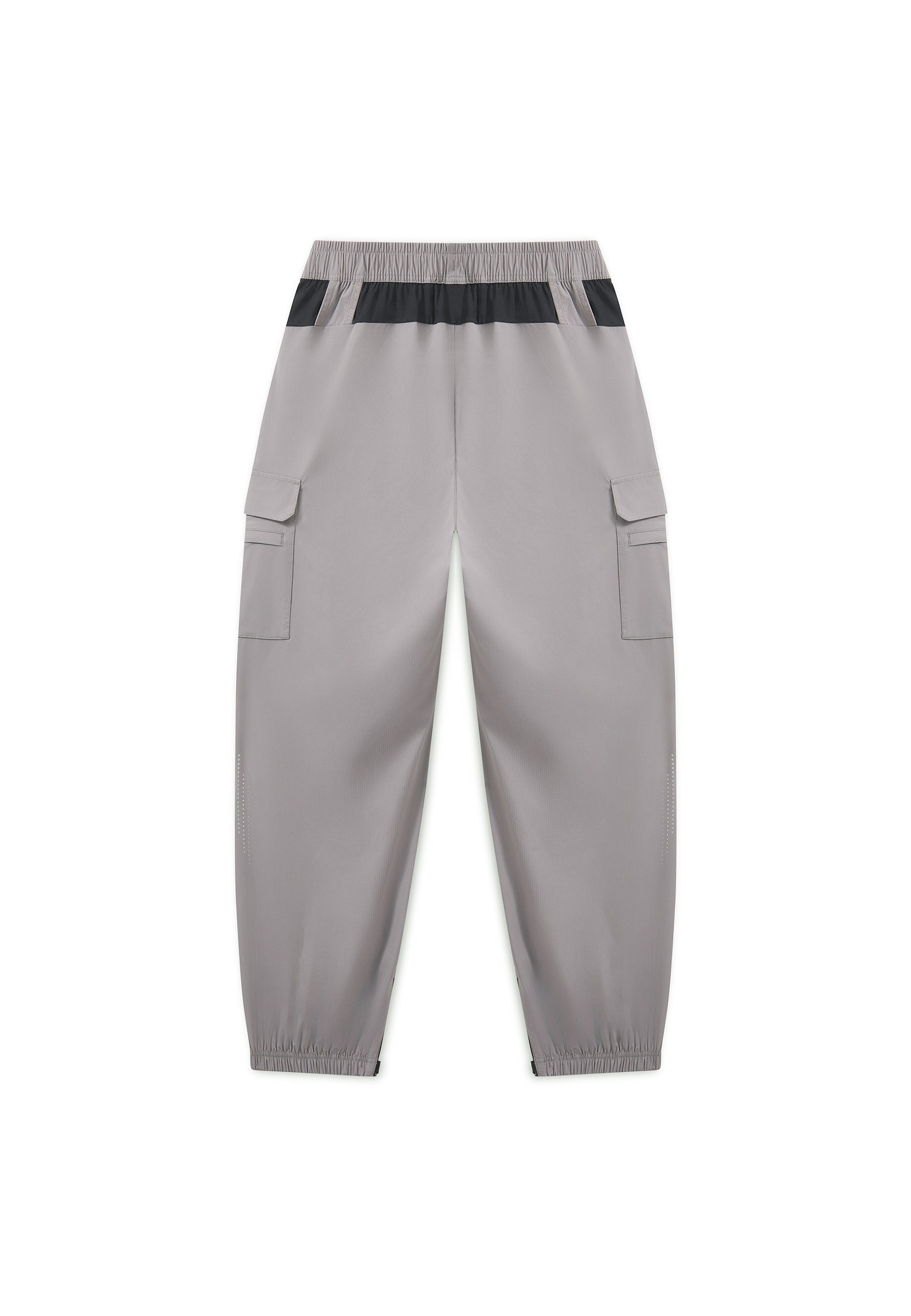 Men's Cargo Zip Pants - Grey / Black