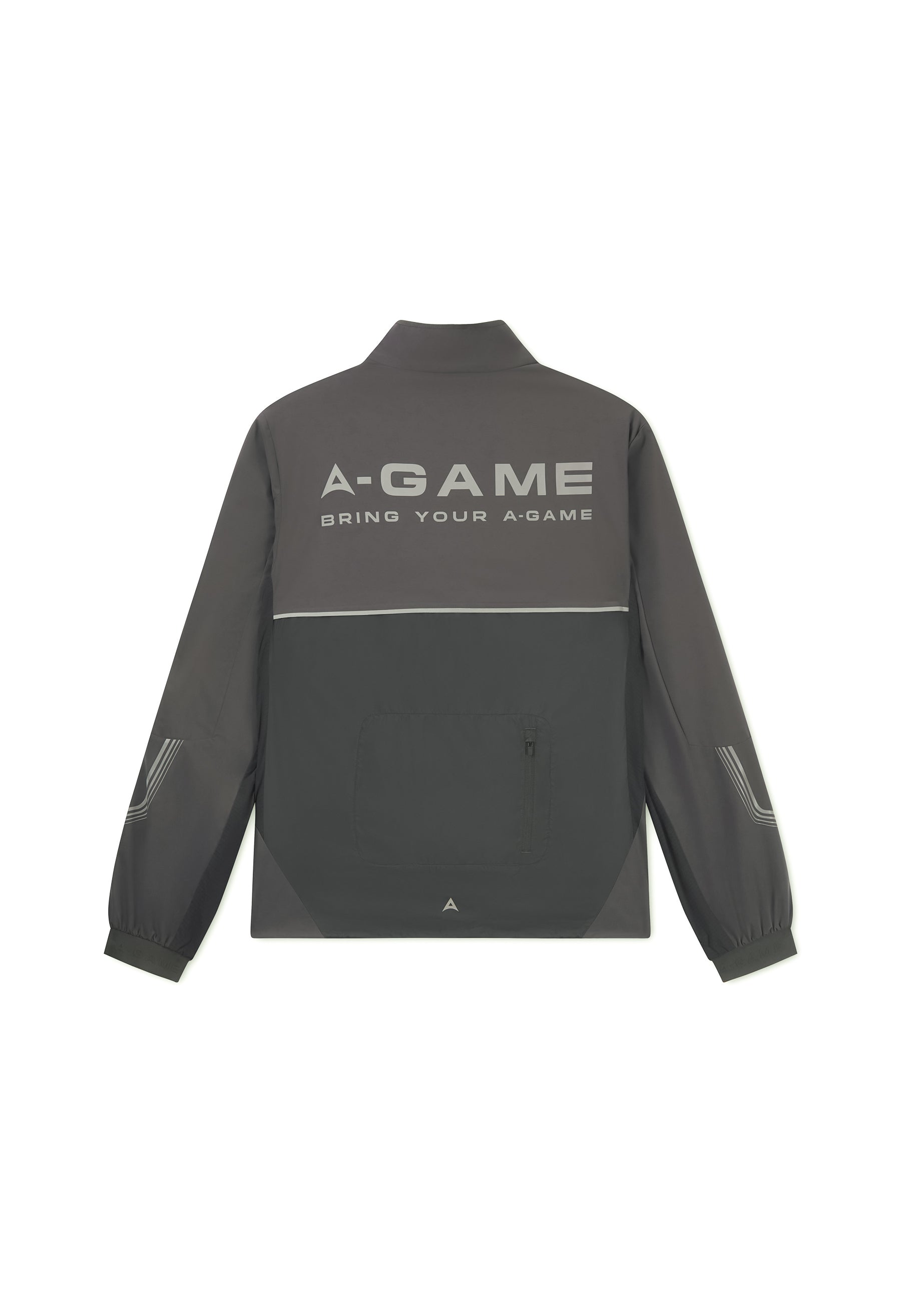 MENS LIGHTWEIGHT WINDBREAKER JACKET - DK CHARCOAL / BLACK