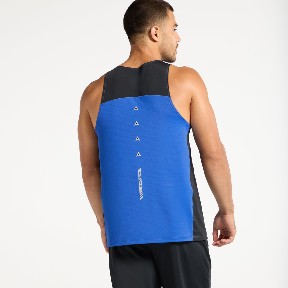 Men's Mesh Panel Vest - Cobalt Blue / Black