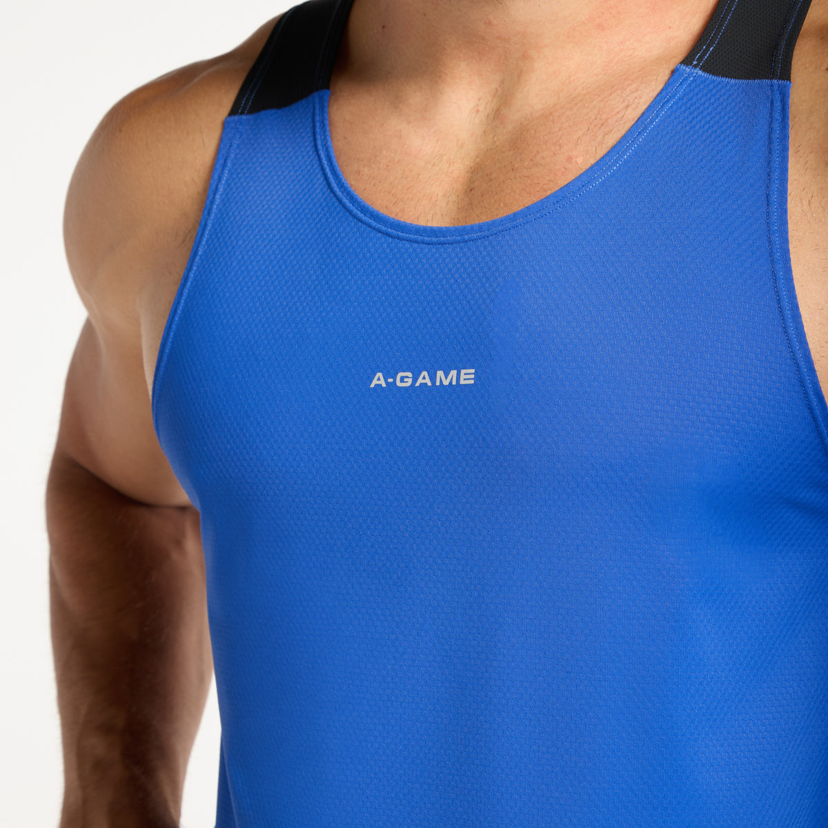 Men's Mesh Panel Vest - Cobalt Blue / Black
