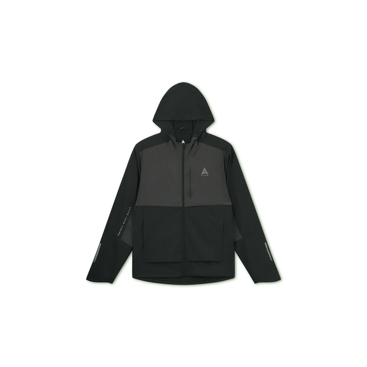 Men's Panelled Lightweight Jacket - Black / Dk Charcoal