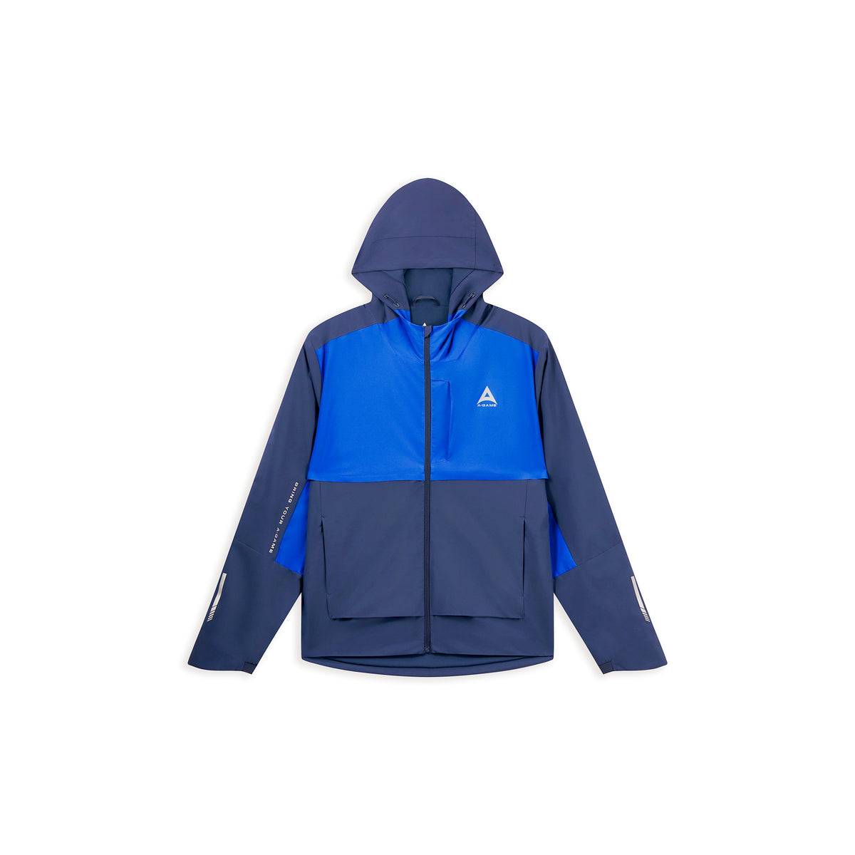 Men's Panelled Lightweight Jacket - Navy / Cobalt Blue