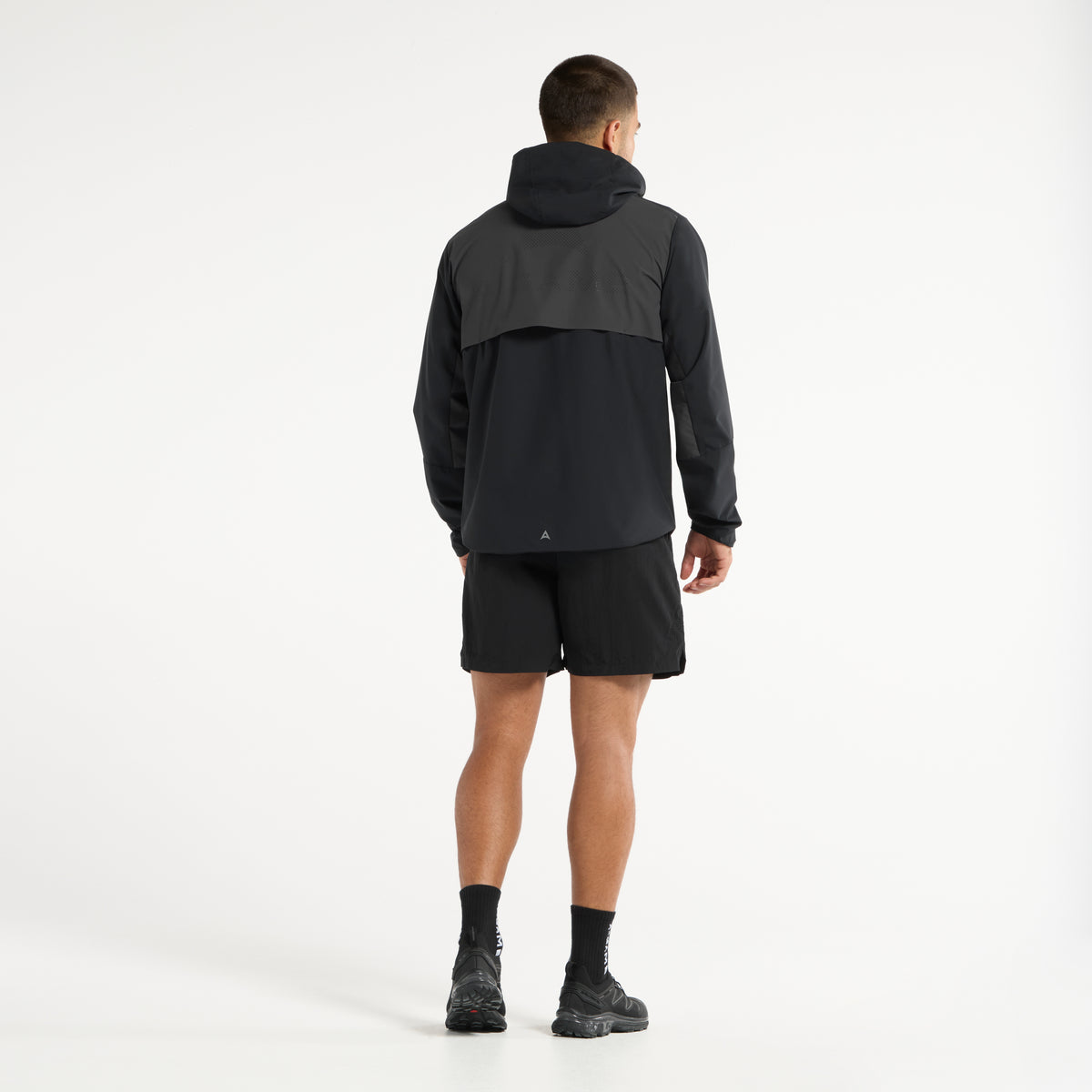 Men's Panelled Lightweight Jacket - Black / Dk Charcoal