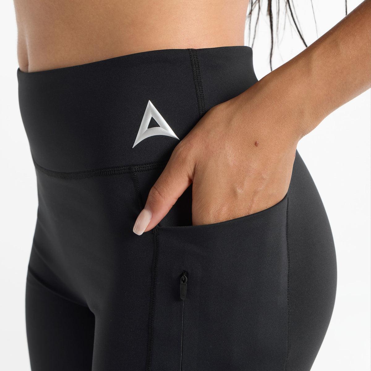 Women's Reflective Running Leggings - Black