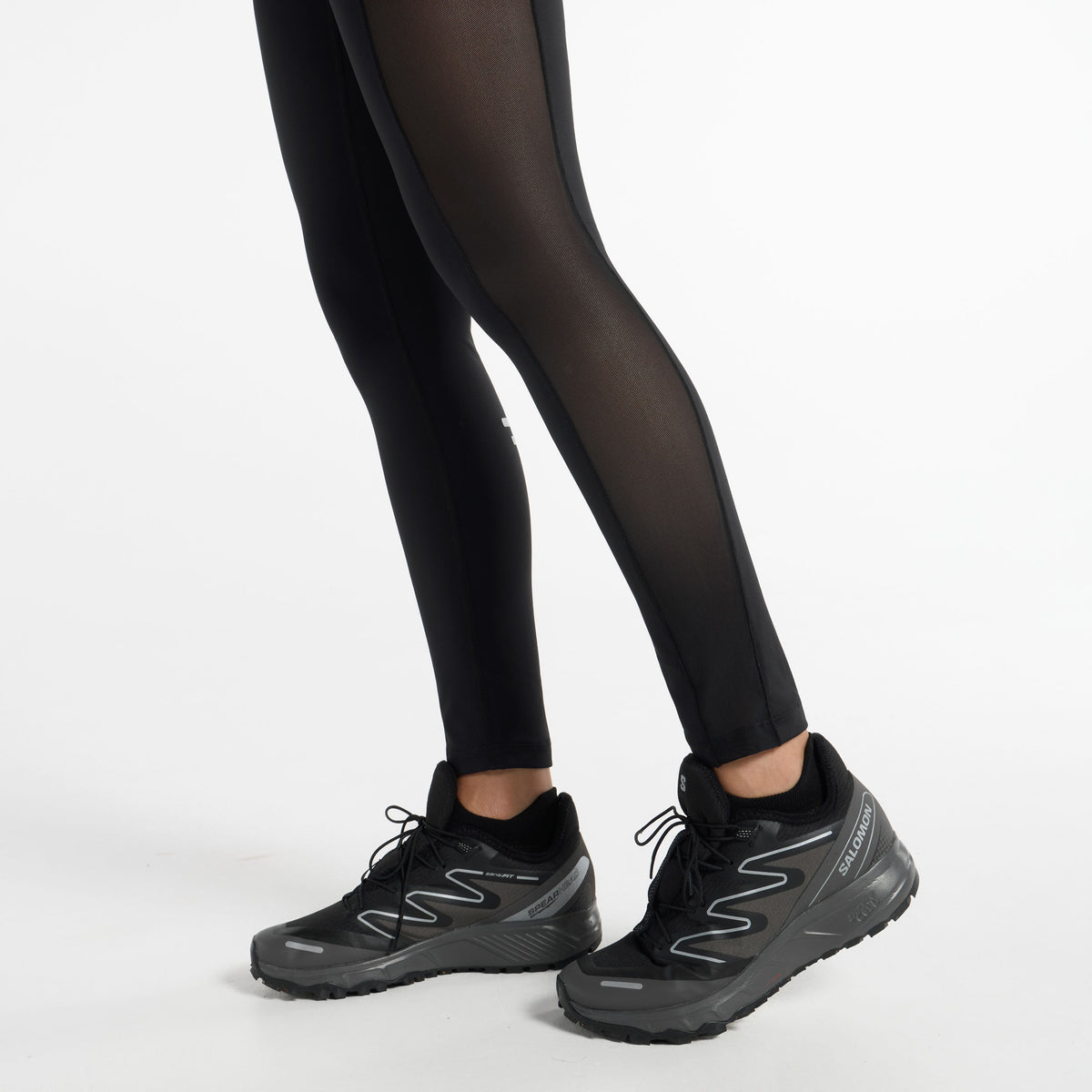 Women's Reflective Running Leggings - Black