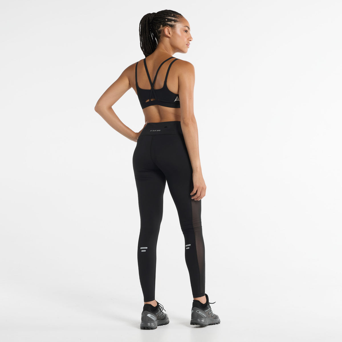 Women's Reflective Running Leggings - Black