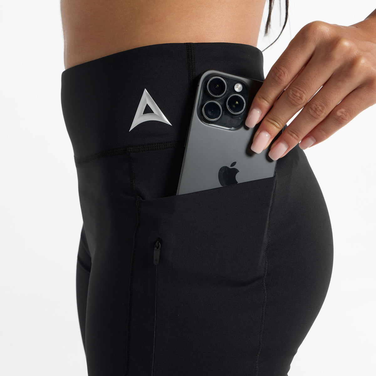 Women's Reflective Running Leggings - Black