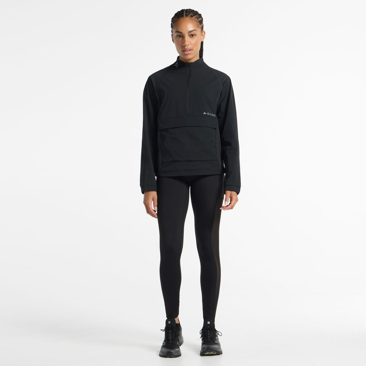 Women's Half Zip Pullover Jacket - Black