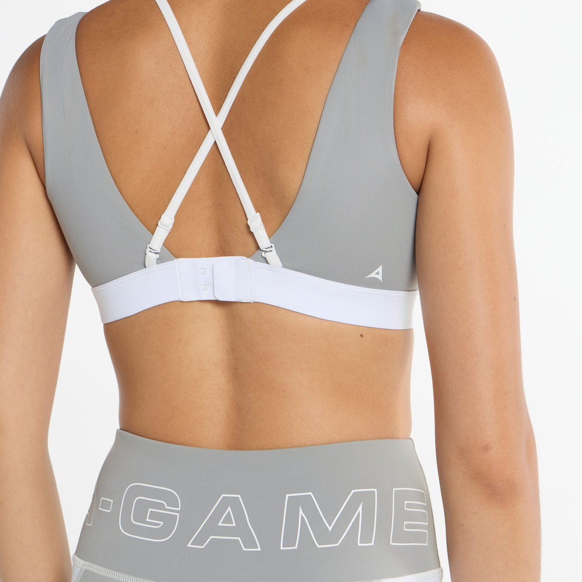 Women's Layered Sports Bra - White/Grey
