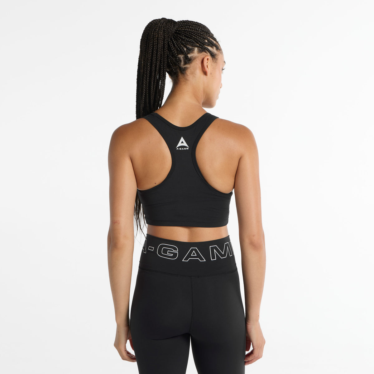 Women's Square Neck Sports Bra - Black