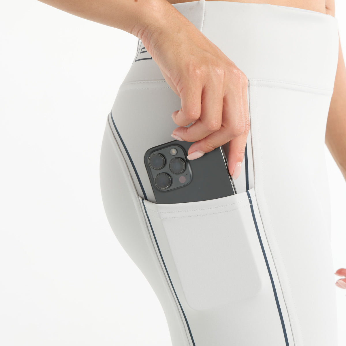 Women's Reflective Running Leggings - Grey