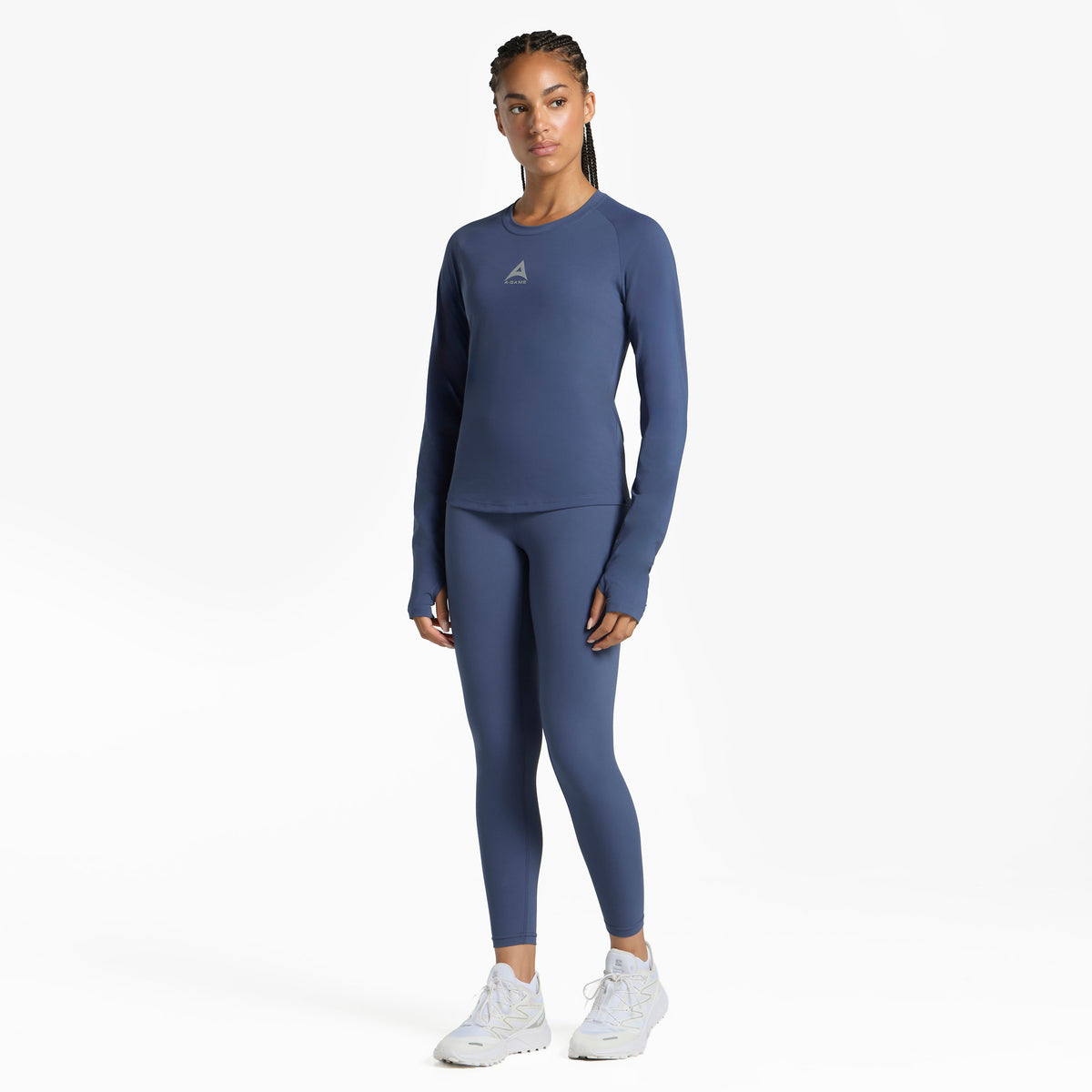 Women's Fitted Long Sleeve Training Top - Blue