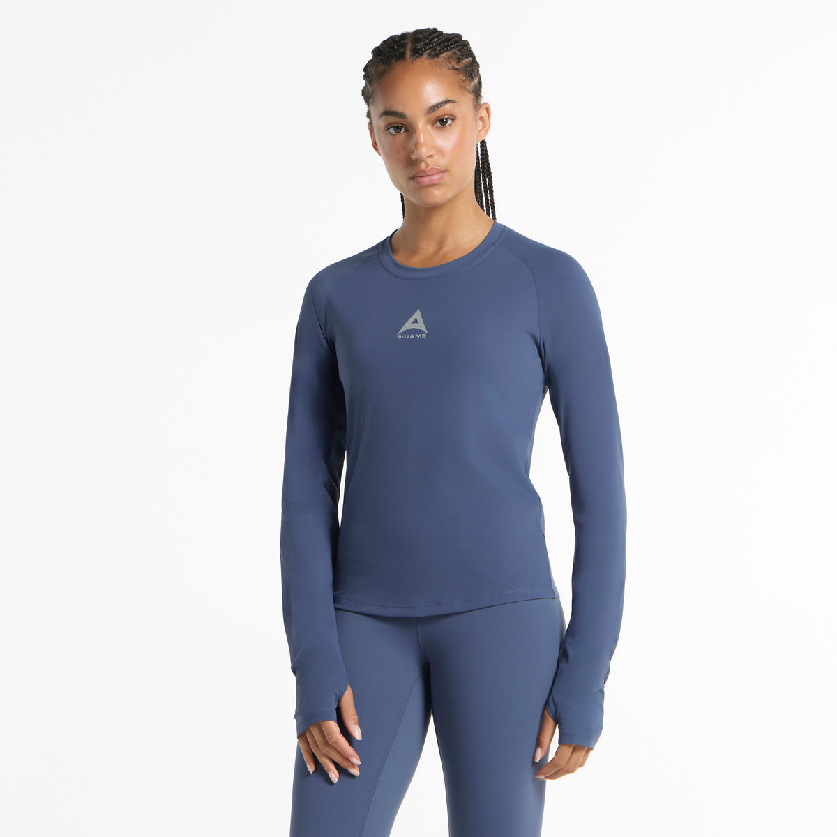 Women's Fitted Long Sleeve Training Top - Blue