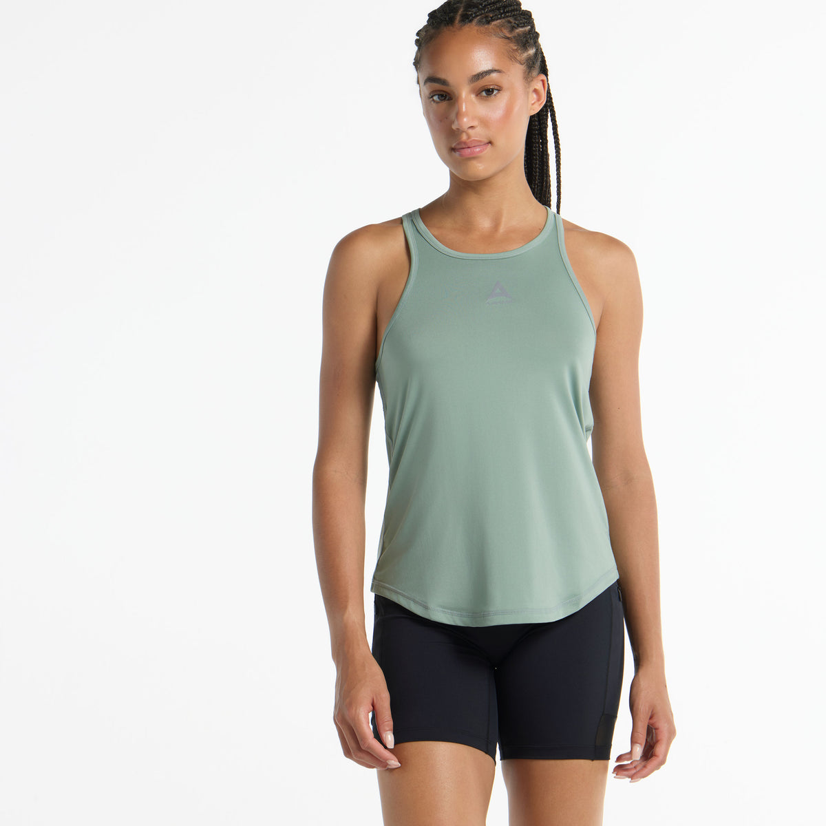 Women's Relaxed Racer Back Vest - Sage Green